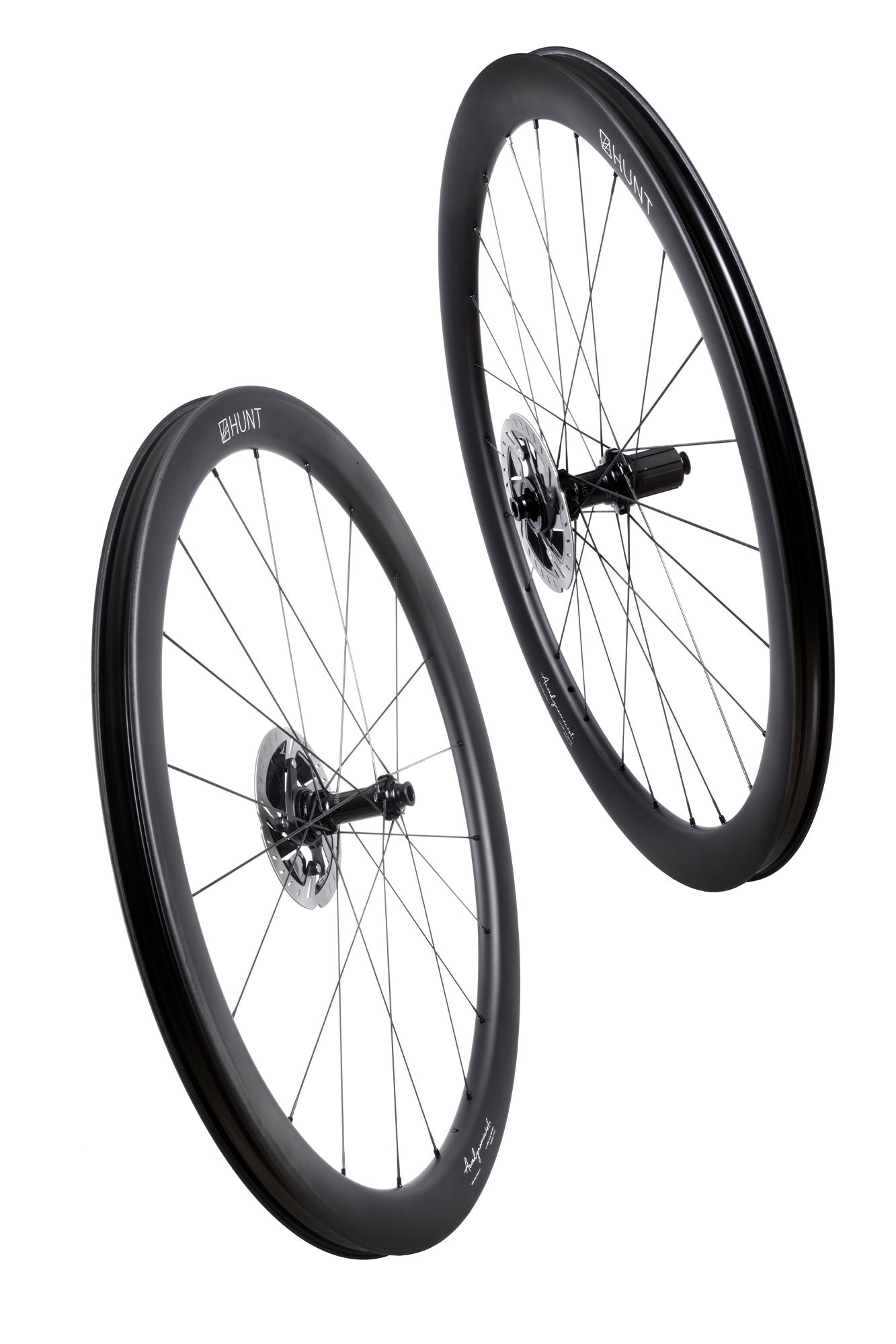 HUNT 44_46 Aerodynamicist Carbon Disc Wheelset - Lightweight Carbon Fiber Road Bike Wheels for Speed & Performance | Ideal for Racing, Triathlons & High-Speed Cycling