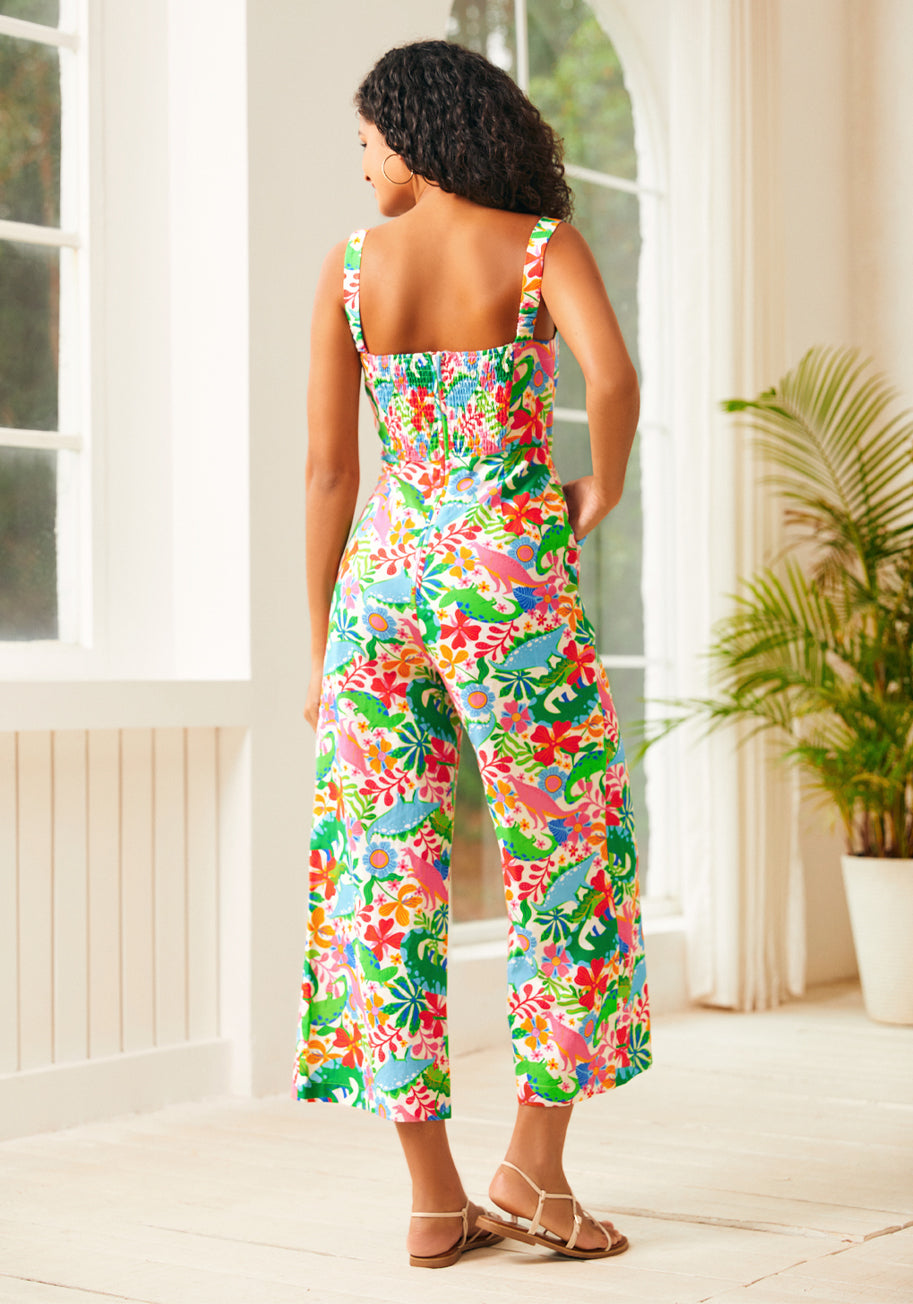 Trendy Funky Flare Jumpsuit for Women - Vintage 70s Inspired Wide Leg Romper - Perfect for Parties, Concerts & Boho Fashion