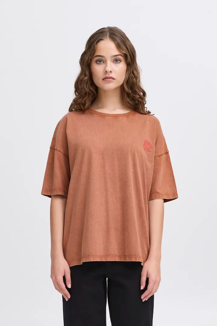 Premium Naba Cotton T-Shirt for Men - Soft Brown Patina Vintage Style Tee - Casual Wear, Street Fashion & Everyday Comfort