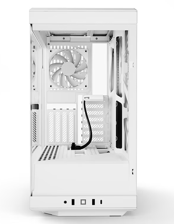 HYTE Y40 Mid Tower ATX PC Case - Snow White with PCIe Riser Cable | High Airflow Gaming Computer Case for Custom Builds, Streaming & Workstations