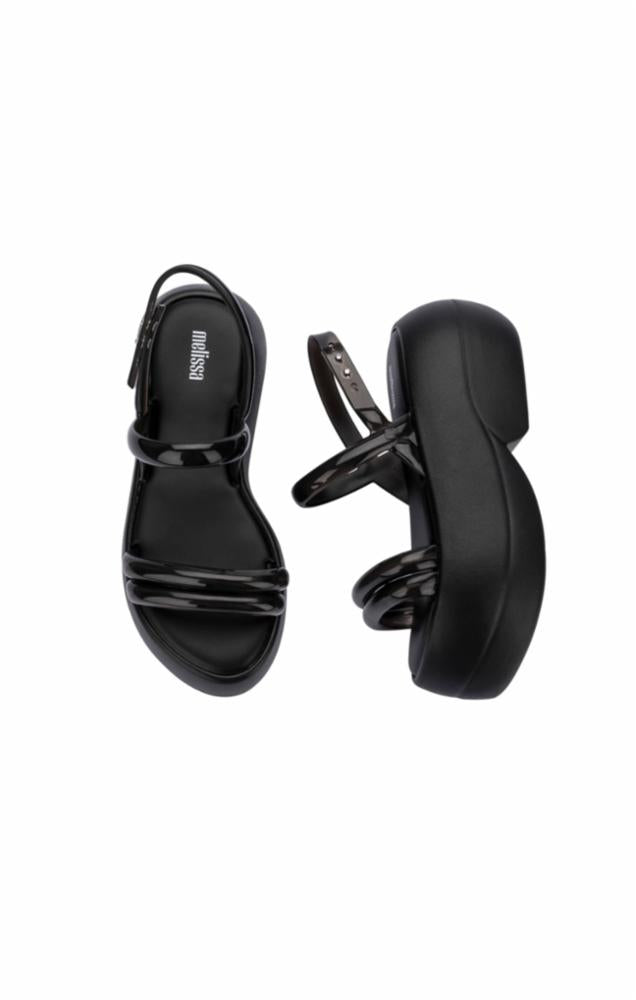 Melissa Women's 33579 Black M Leather Sandals - Comfortable & Stylish Summer Shoes for Beach, Travel & Casual Outings