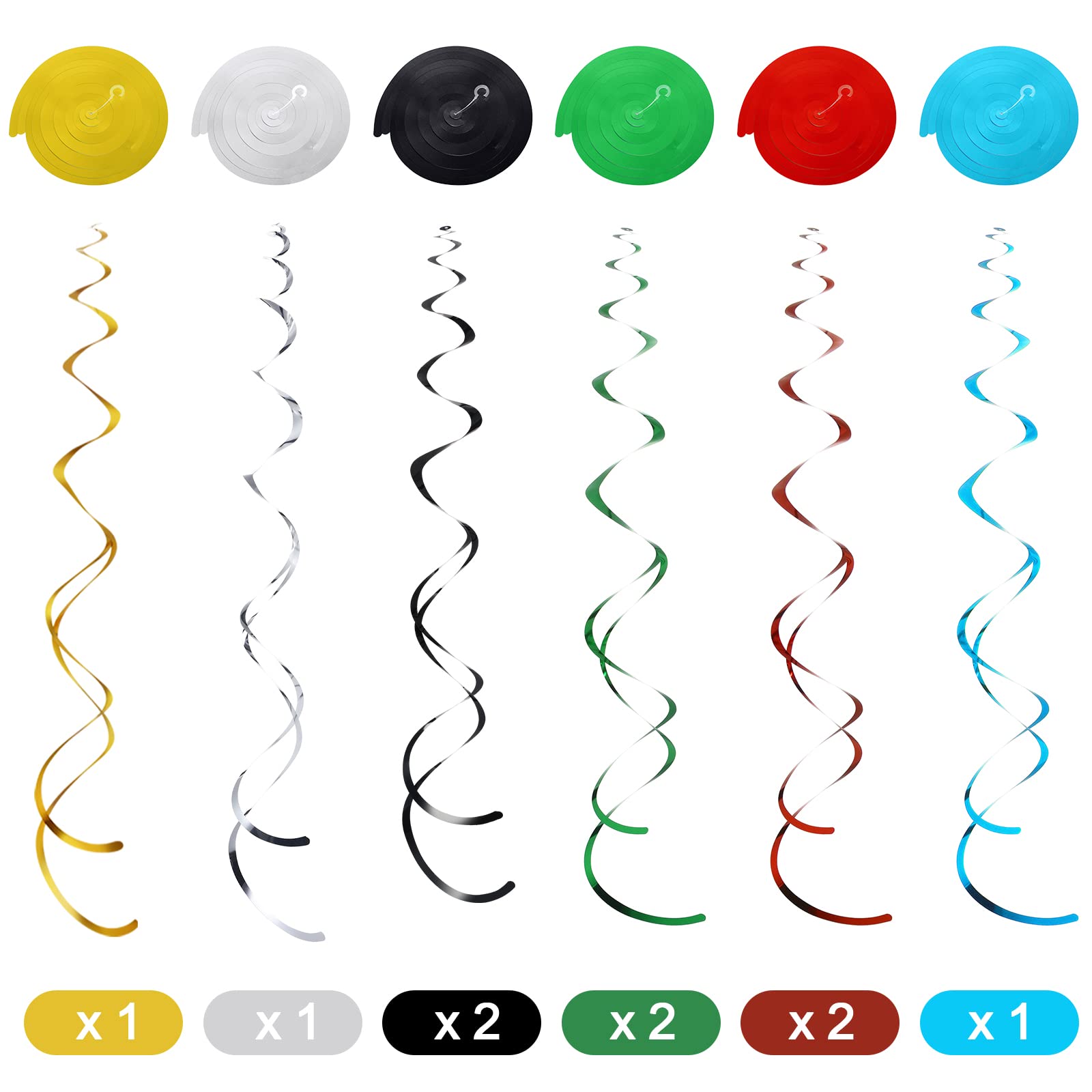 Sumind 51-Piece Green Video Game Hanging Swirl Decorations - Foil Ceiling Streamers for Gamer Birthday Party, Game Theme Decorations - Perfect for Gamer Parties, Gaming Room Decor & Esports Events