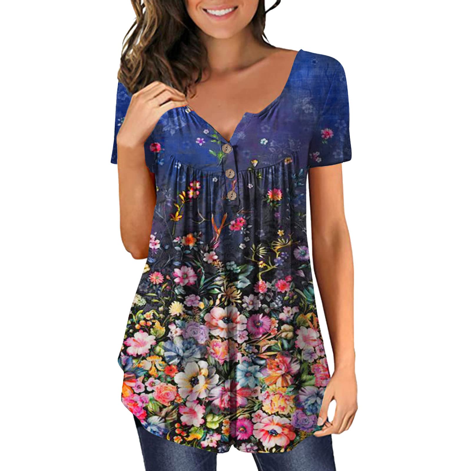 Women's Lace Short Sleeve T-Shirts - Summer Loose Casual Tee Tops for Women | Perfect for Beach Outings, Date Nights & Everyday Wear
