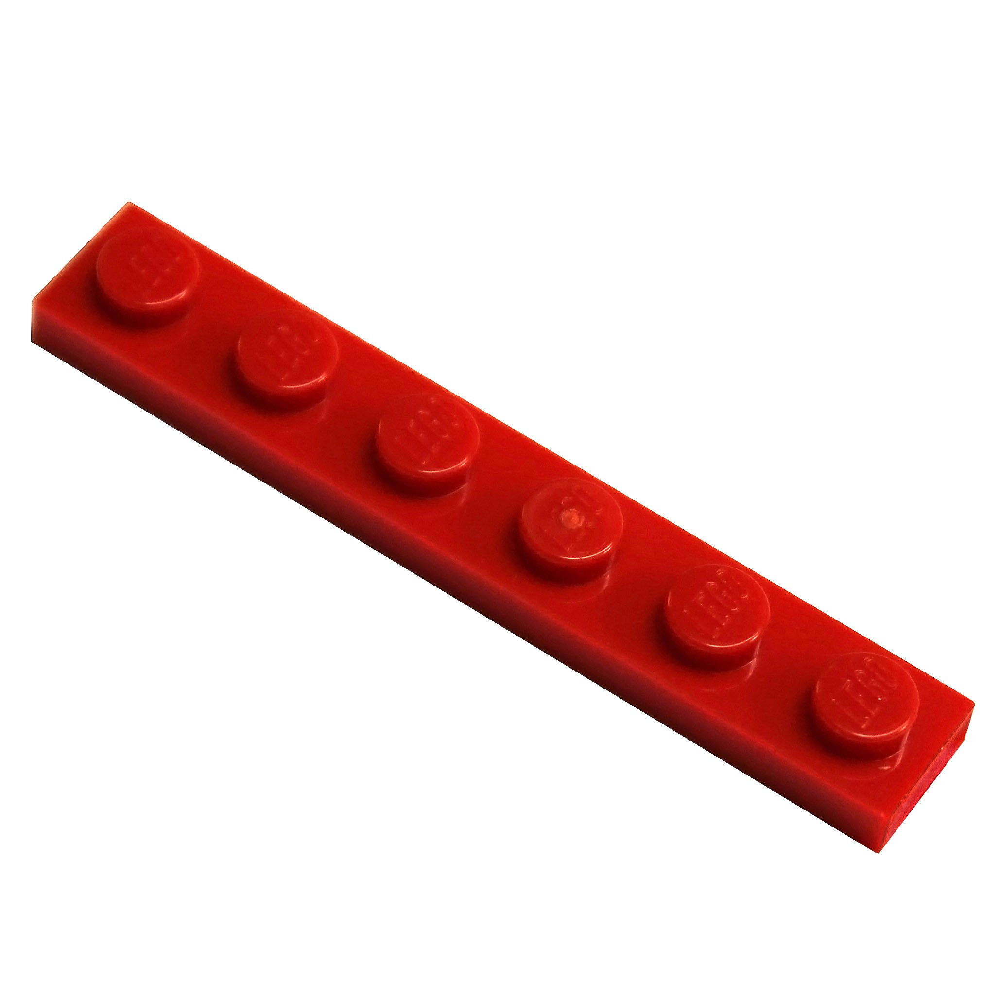 LEGO 1x6 Plate Bright Red Building Bricks - Pack of 50 Pieces for LEGO Creations, MOC Models & DIY Projects - Perfect for Kids, Collectors & Creative Builders