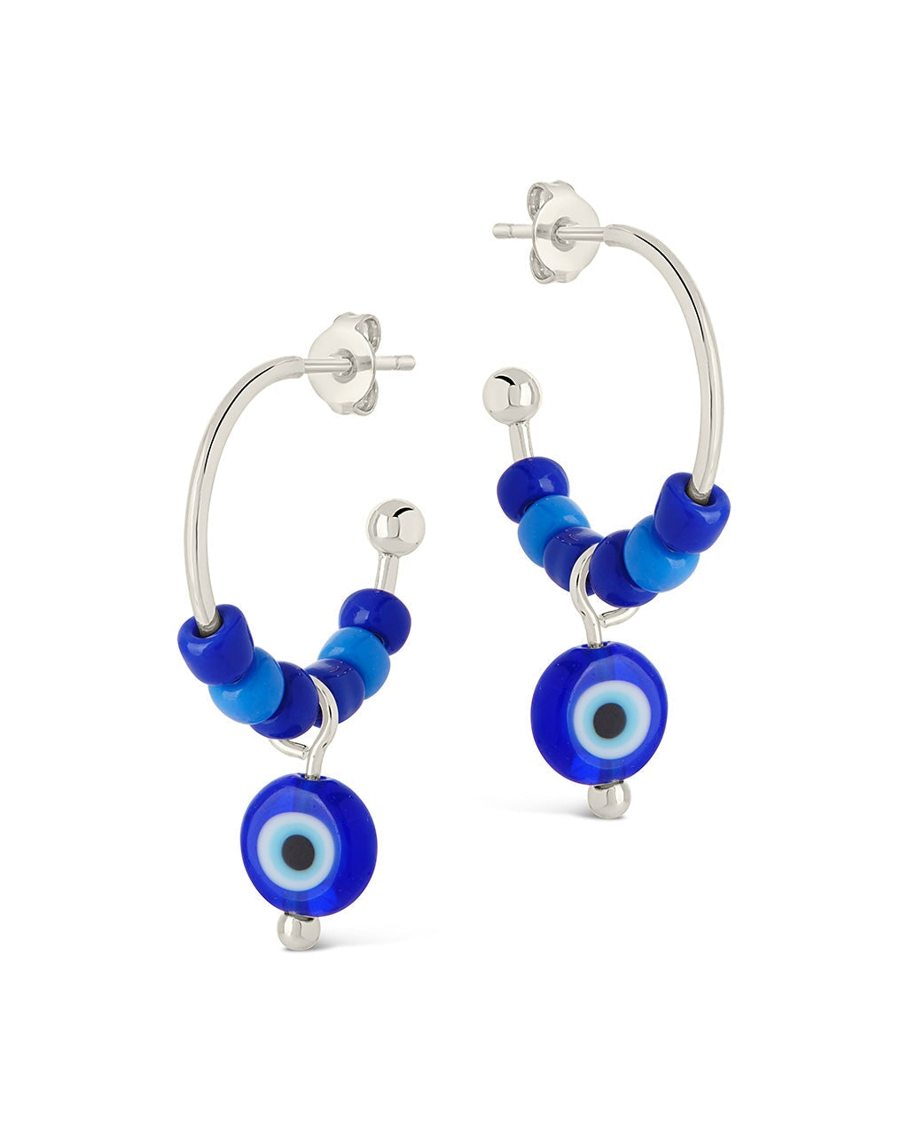Stylish Sibyl Evil Eye Beaded Hoop Earrings for Women - Protection Jewelry for Everyday Wear, Parties & Gifts
