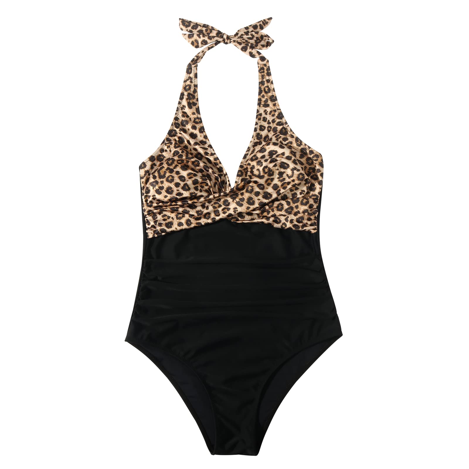 SUUKSESS Women's Sexy Tummy Control One Piece Swimsuit - Halter Push Up Bathing Suit for Women | High Waisted Slimming Swimwear for Beach, Pool & Vacation