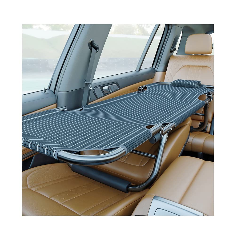 Universal Car Rear Seat Folding Travel Bed - Non-Inflatable Mattress Pad for SUV, Sedan & Truck | 163x56cm Wooden Base Co-Pilot Sleeping Cushion | Perfect for Road Trips, Camping & Quick Naps (Color: B)
