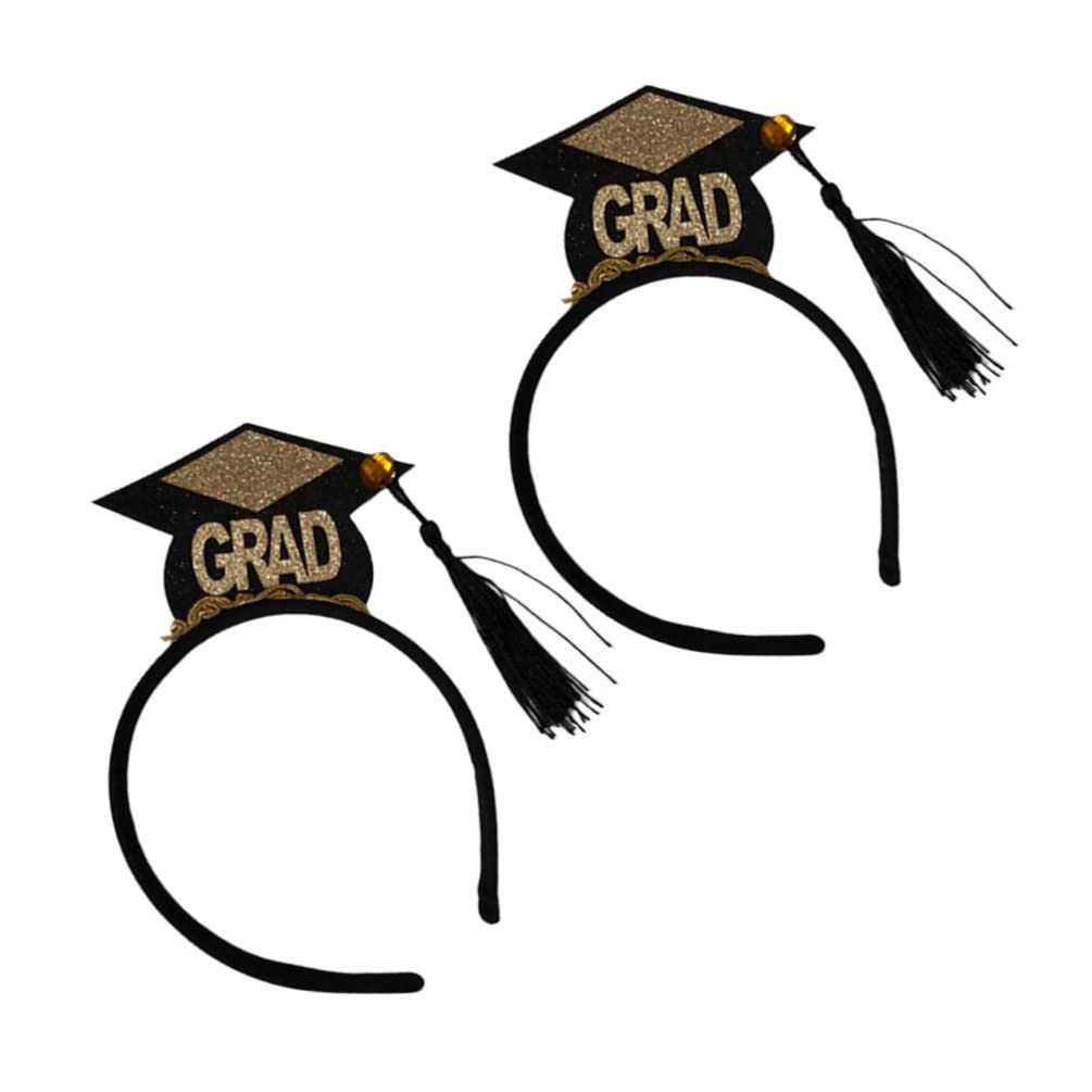 Amosfun Mini Tassel Hat Headband - Stylish Hair Hoops & Headdress Accessories for Women - Perfect for Graduation Parties, Festivals & Special Events