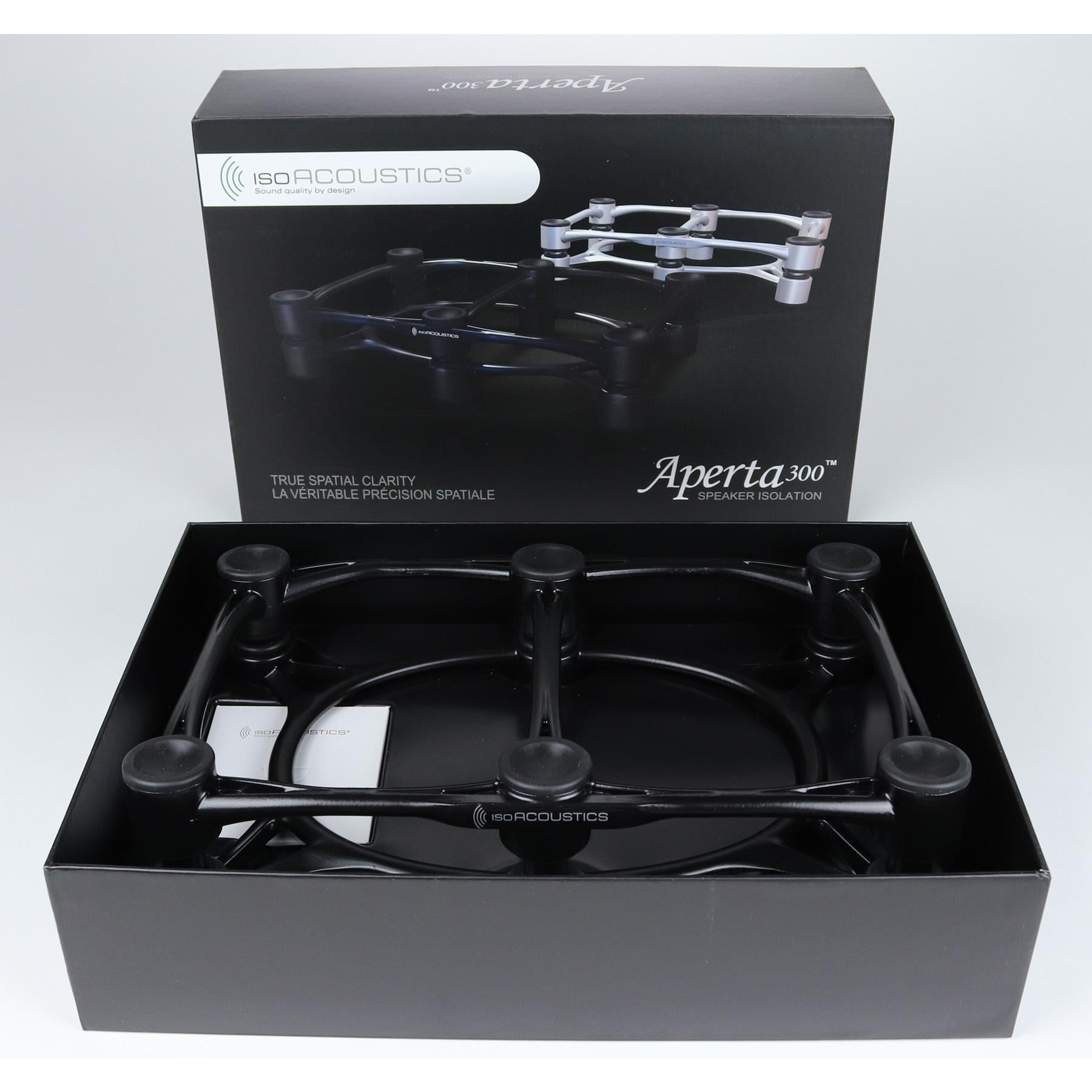 IsoAcoustics Aperta 300 Premium Speaker Isolation Stand - Reduce Vibrations & Improve Audio Clarity for Home Theater & Studio Monitors