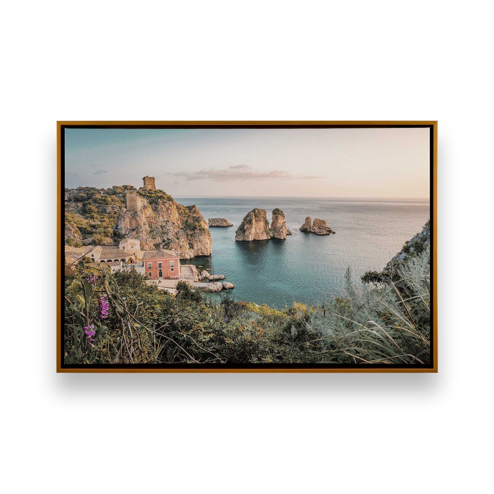 Coastal Grandeur Canvas Wall Art Print - Beach & Ocean Scenery for Living Room, Bedroom & Office Decor