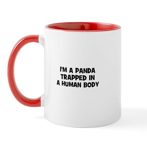 White/Red Inside - I'm A Panda Trapped In A Huma Mug