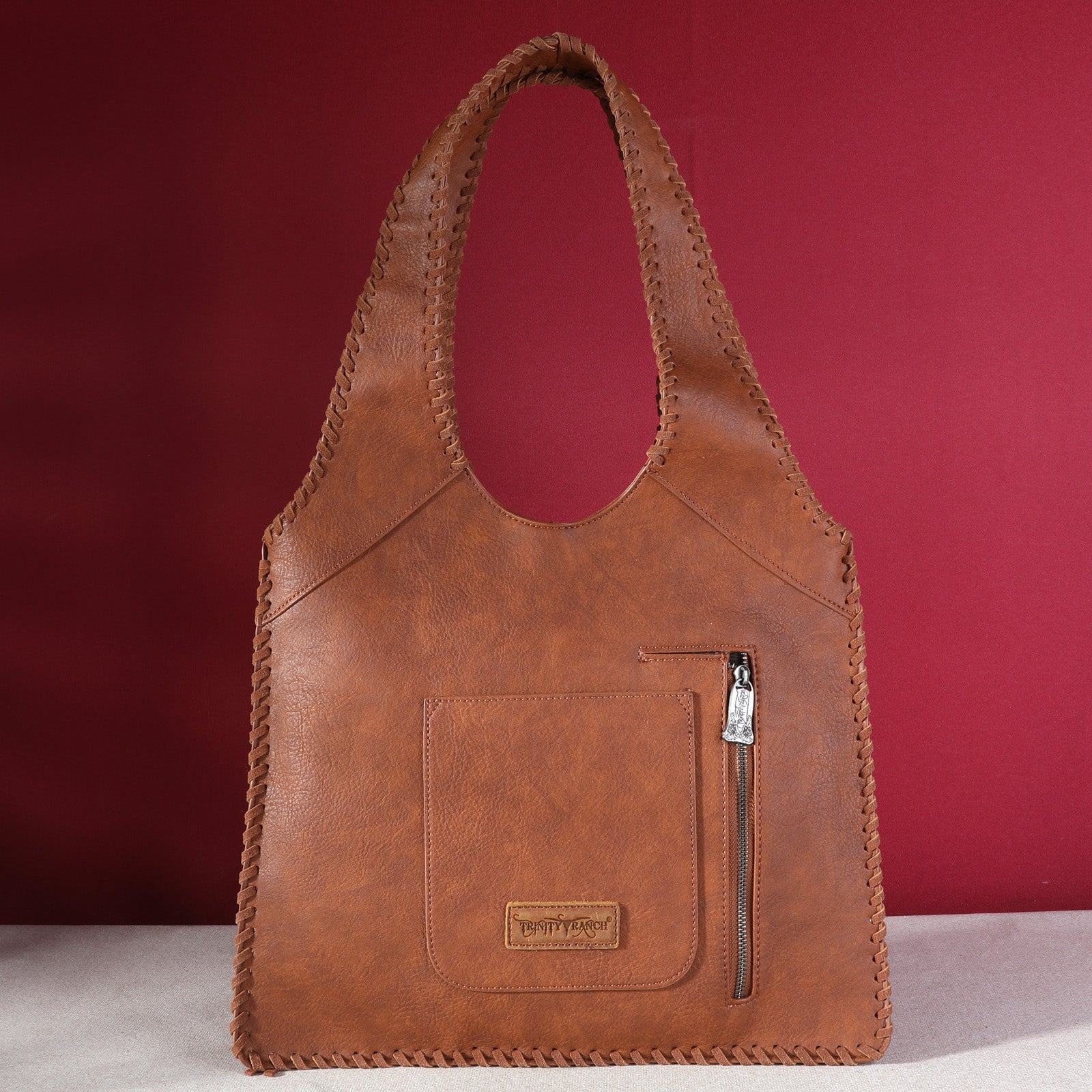 Trinity Ranch Hand Tie Fringe Concealed Carry Hobo Shoulder Bag for Women - Western Style Crossbody Purse with Hidden Gun Pocket - Perfect for Outdoor, Travel, and Everyday Use