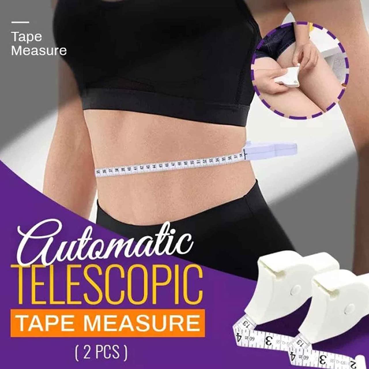NIVEDITA 60 Inch (150cm) Retractable Body Measuring Tape with Lock Pin & Push Button - Self-Tightening Waist Measurement Tool for Fitness, Weight Loss & Tailoring - Perfect for Home Gym, Sewing & Health Tracking