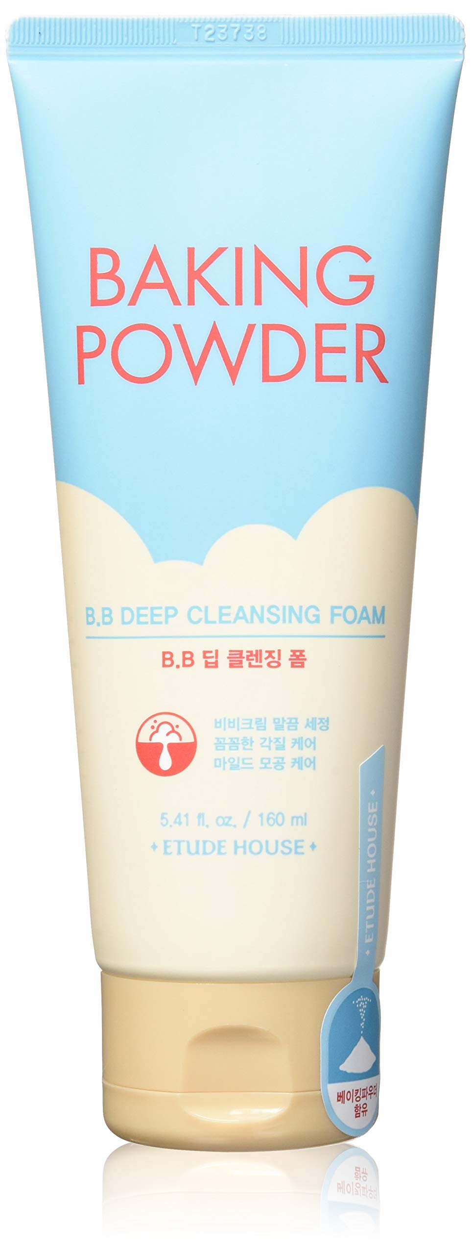 Etude House Baking Powder BB Deep Cleansing Foam 160ml - Oil Control & Pore Minimizing Face Wash for Acne-Prone Skin | Daily Deep Cleansing & Makeup Removal