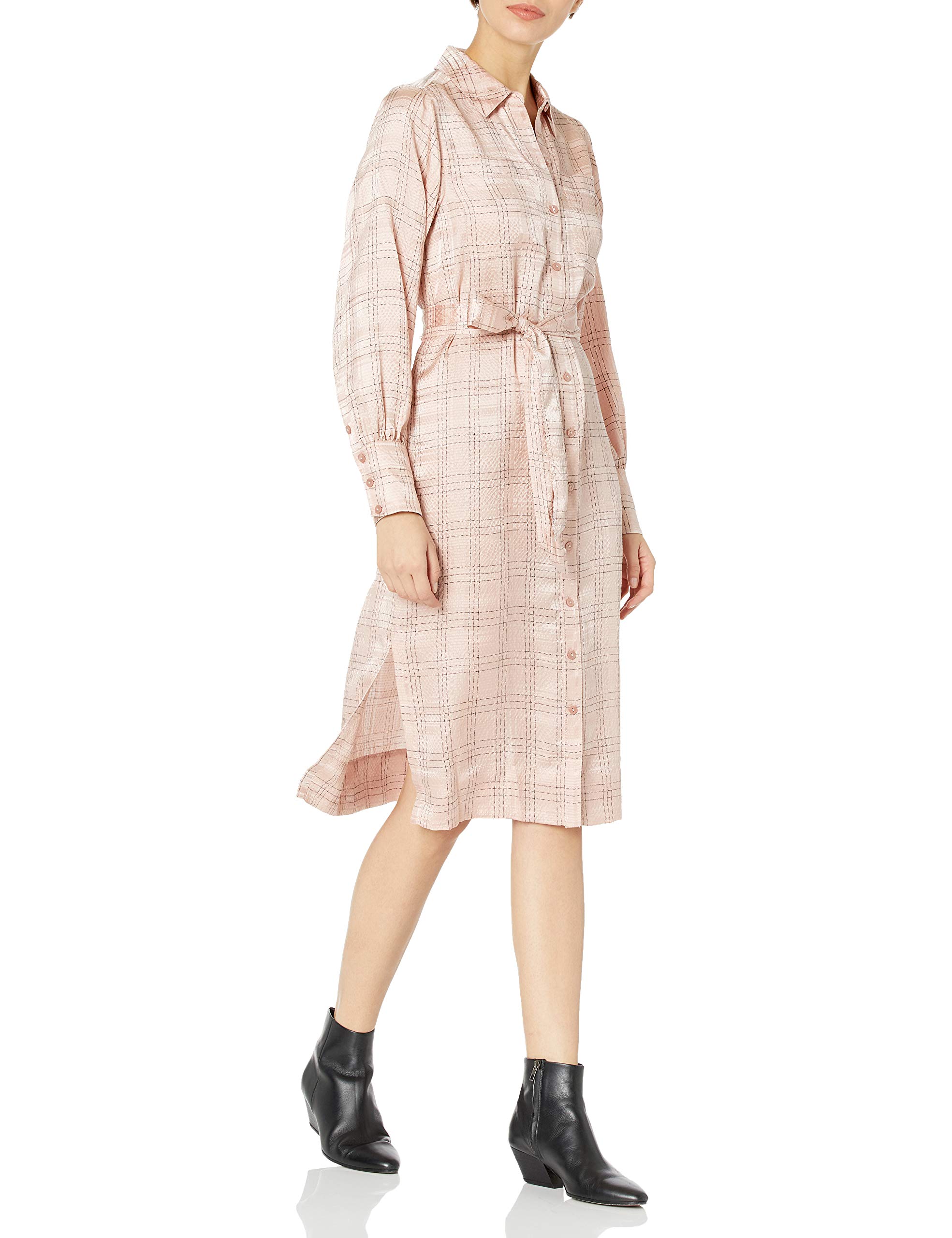 Rebecca Taylor Women's Long Sleeve Jules Dress - Elegant Floral Print A-Line Midi Dress for Work, Cocktail Parties & Special Occasions