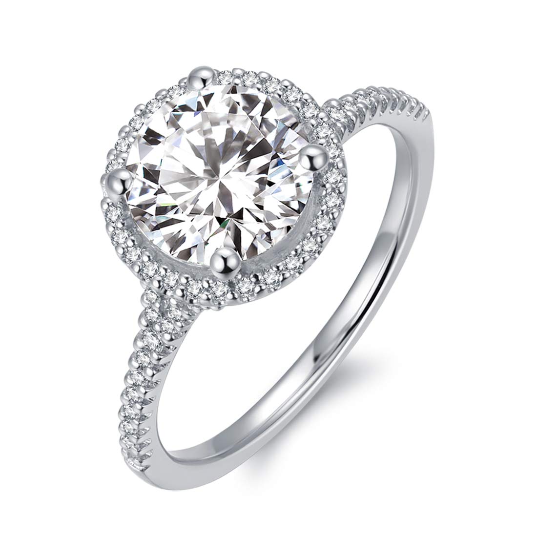 14K Solid Gold Moissanite Engagement Ring for Women - 2 Carat Durable & Sparkling Wedding Band, Promise Ring, Anniversary Gift - Perfect for Proposals, Bridal Jewelry, and Special Occasions