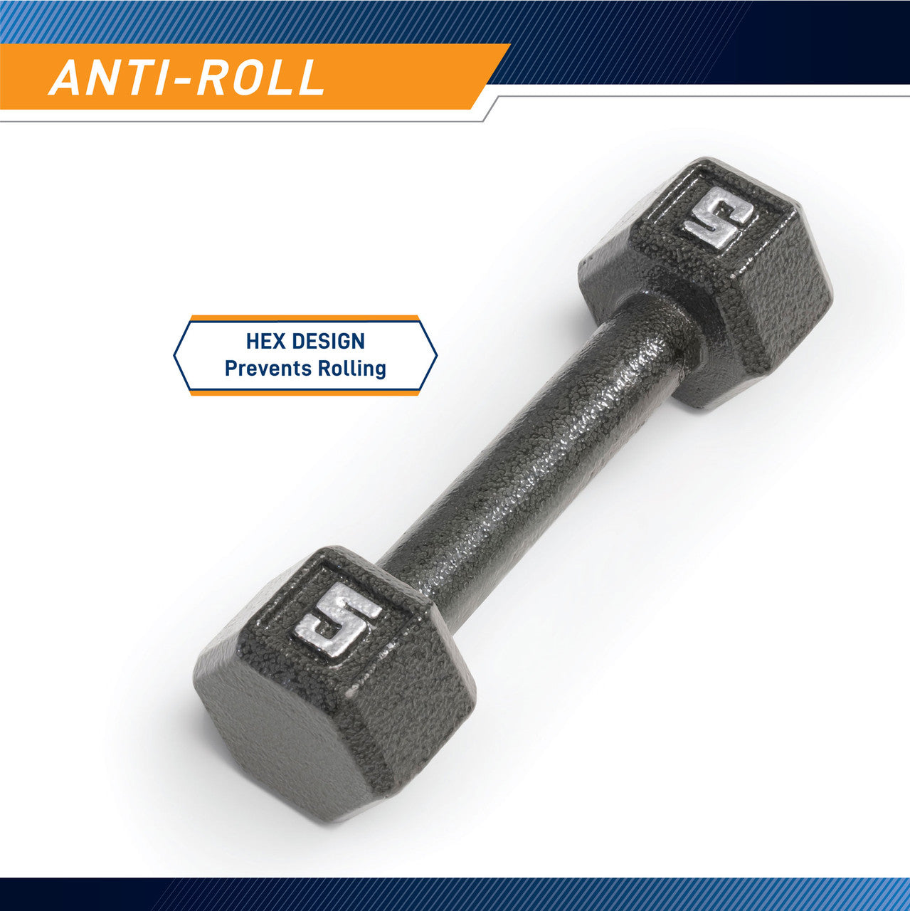 Marcy 5lb Hex Dumbbell Set - Premium Cast Iron Free Weights for Home Gym, Strength Training & Fitness Workouts - Perfect for Beginners, Weightlifting & CrossFit