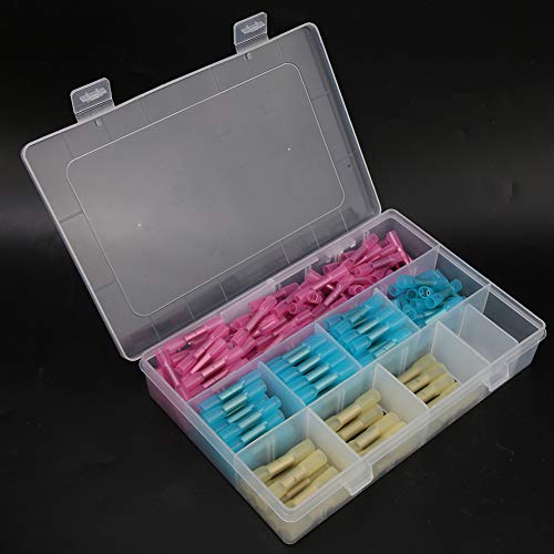 Heat Shrink Terminal Connectors - Durable, Waterproof, Saltproof & Steamproof for Marine & Automotive Wiring | Copper Galvanized Butt Splice for Boat, Car, RV Electrical Repairs