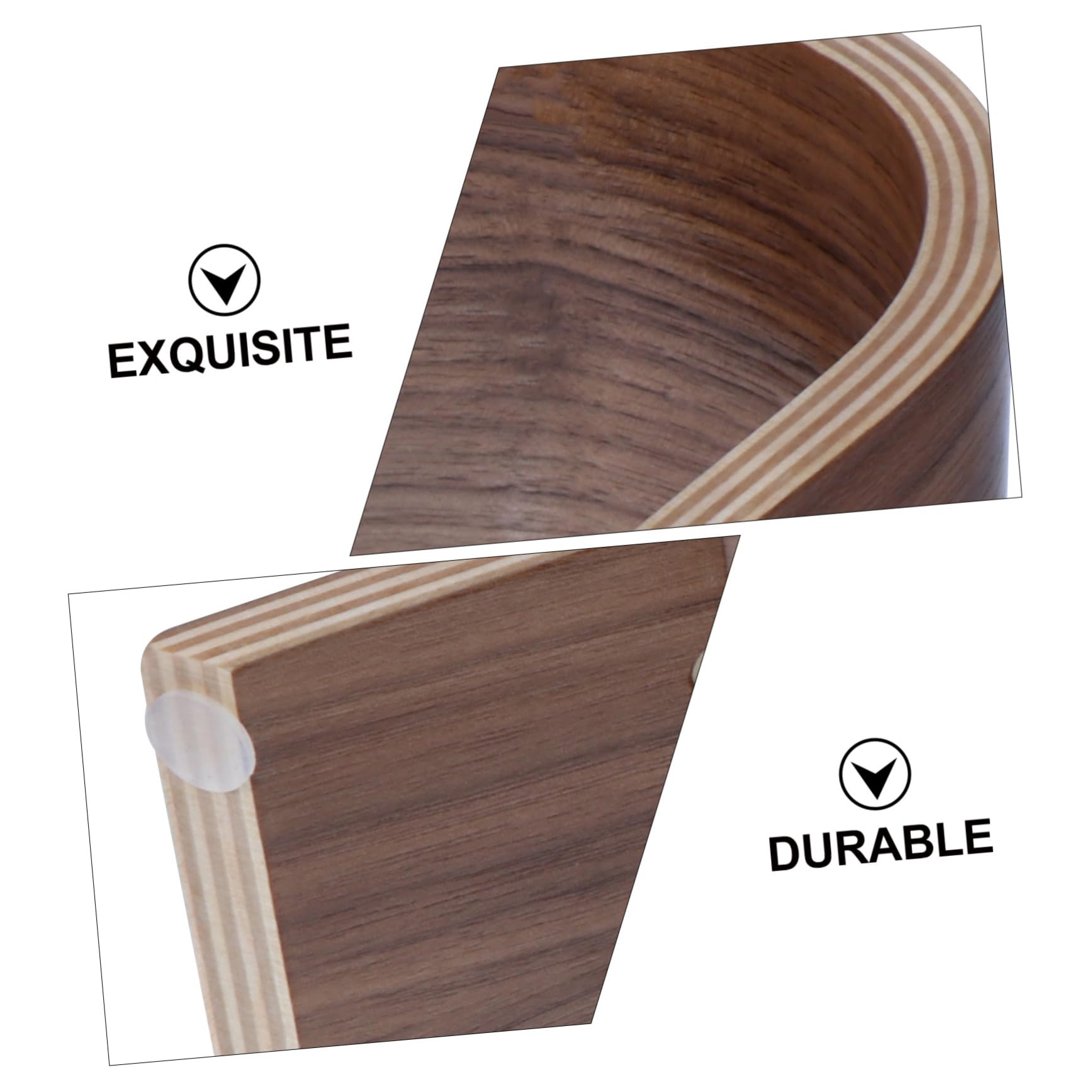 Veemoon Premium Walnut Wood Headphone Stand - Multi-Functional Headset Holder for Home & Office Use, Perfect for Gaming Setup and Audio Equipment Organization