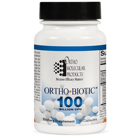 OrthoMolecular Products Ortho Biotic® 100 - Probiotic Supplement for Gut Health & Immune Support - Ideal for Digestive Wellness, Travel & Daily Immune Boost