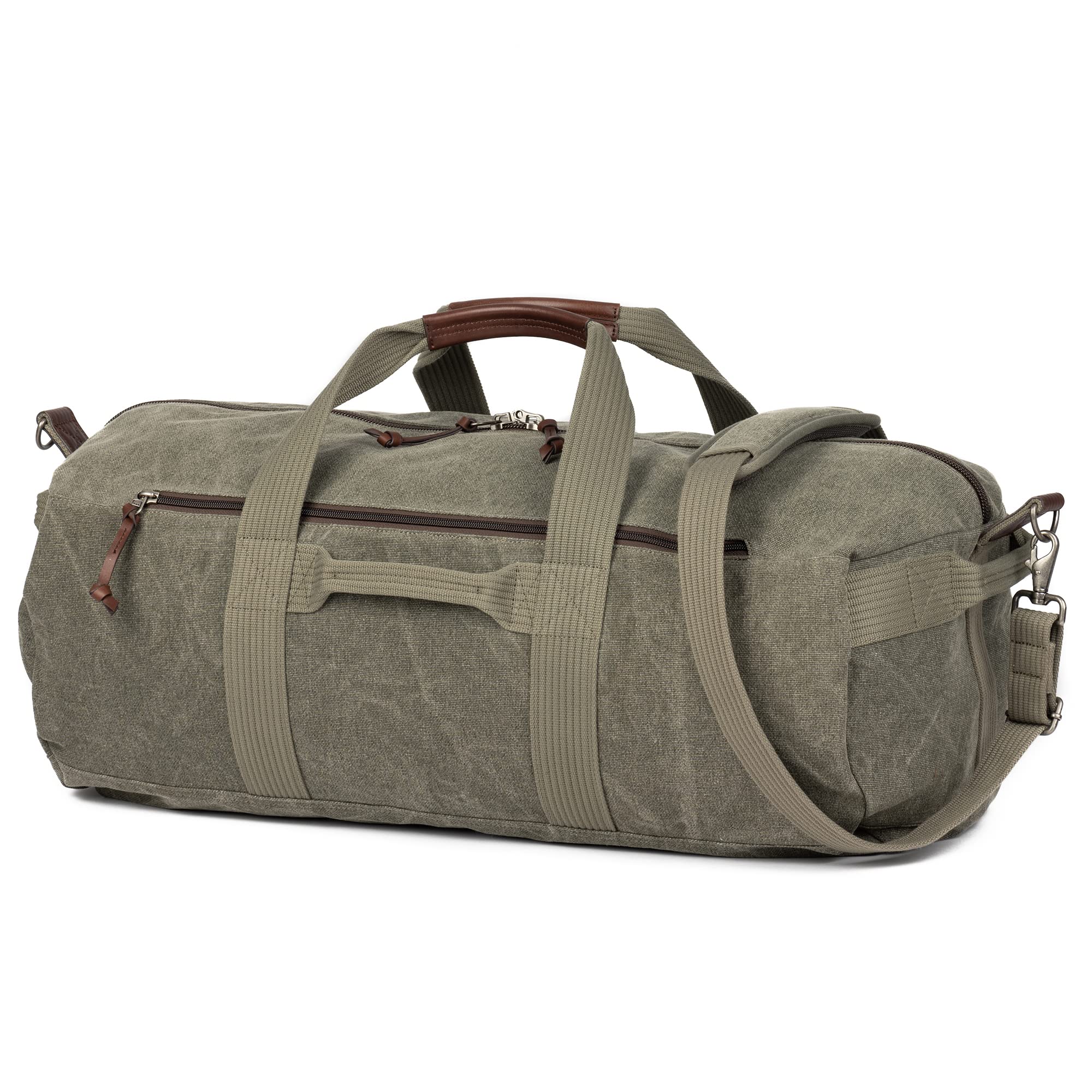 Vintage 75 Duffel Bag - Stone-Washed Cotton Canvas Travel Bag for Gym, Weekend Getaways & Outdoor Adventures
