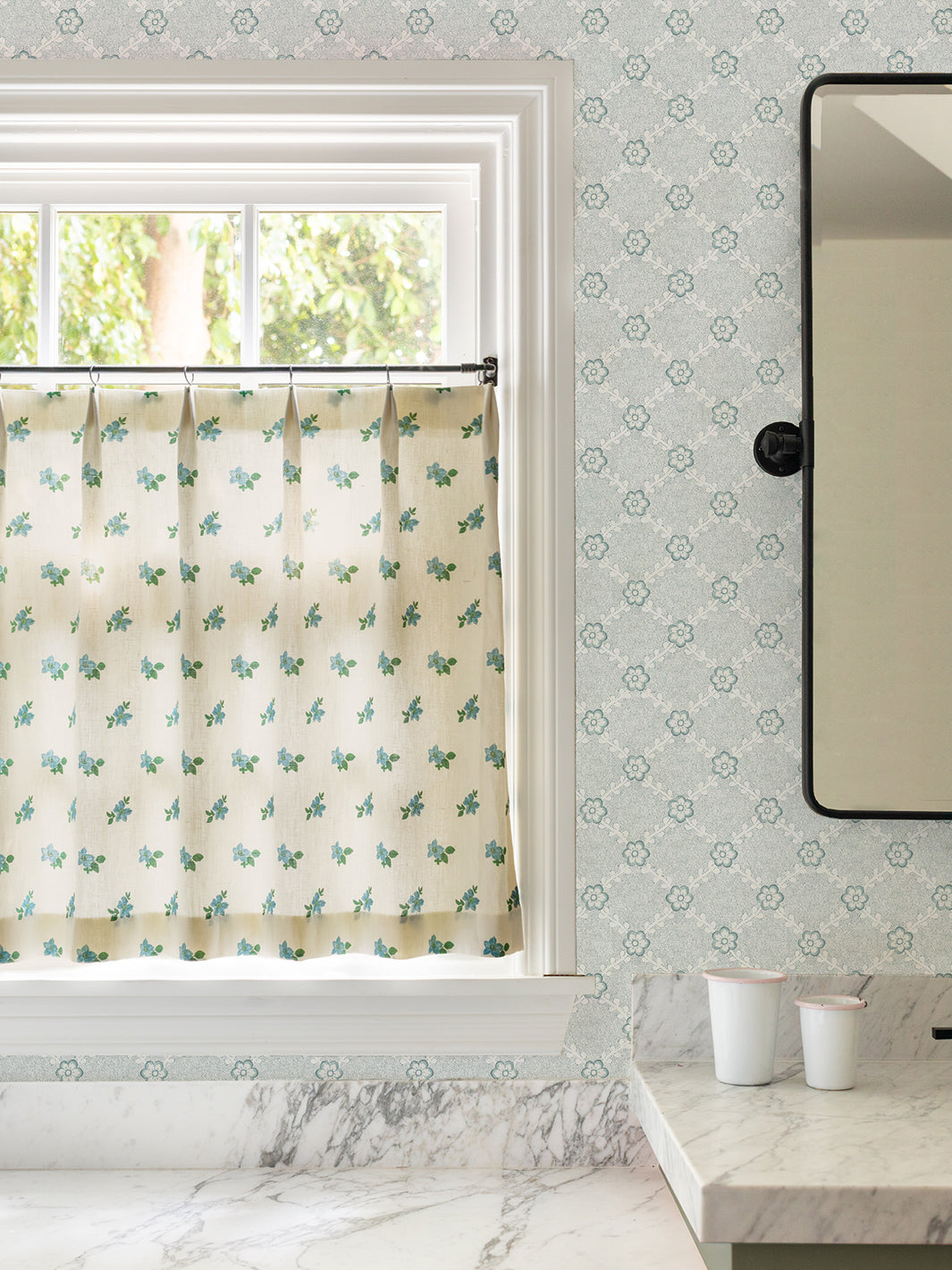 Nathan Turner 'Lucia' Seafoam Wallpaper - Premium Peel & Stick Wallpaper for Living Room, Bedroom, or Nursery Decor