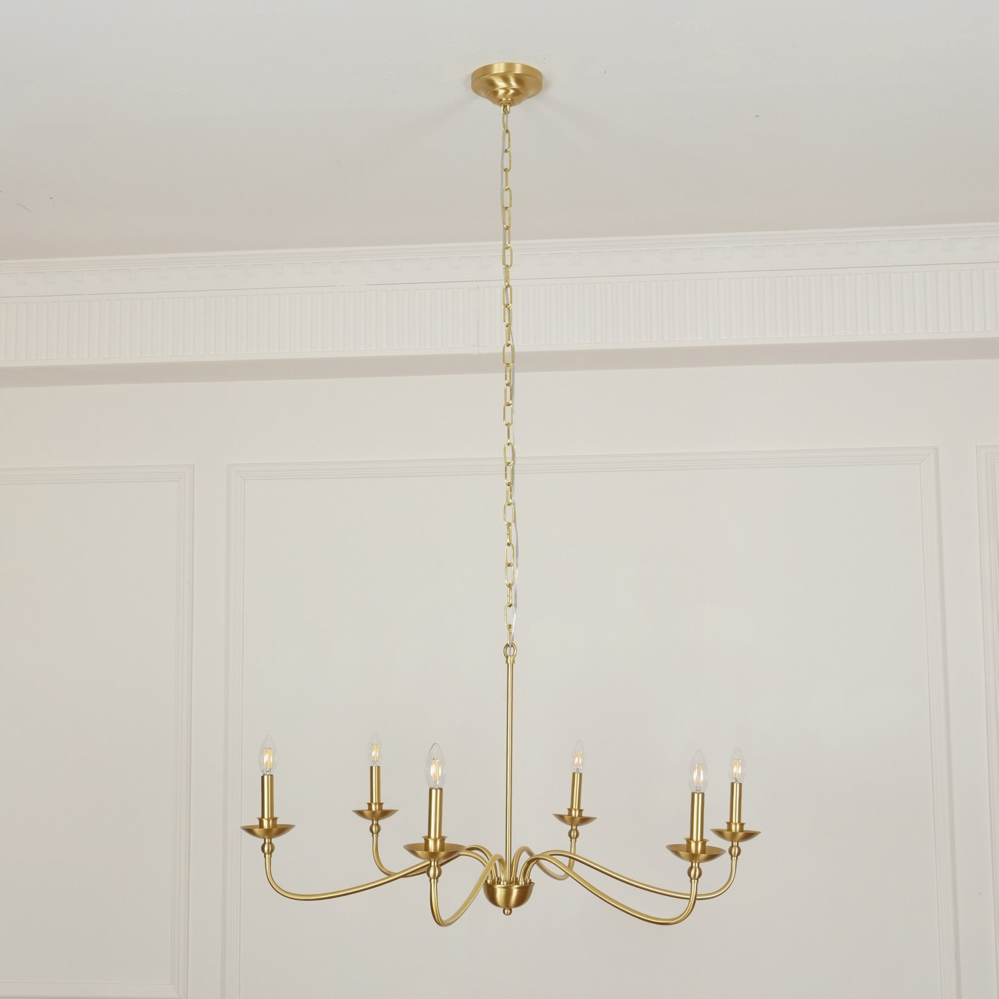 Elegant Eleanor Crystal Chandelier - Modern Ceiling Light Fixture for Dining Room, Bedroom & Living Room Decor