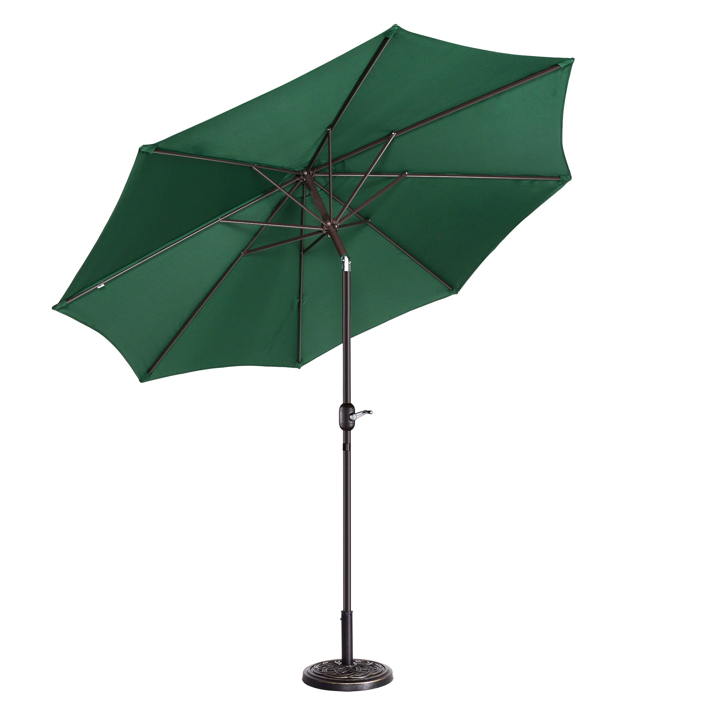 9-Foot Outdoor Patio Umbrella with Heavy Duty Base - Sun Shade for Pool, Garden, and Backyard Relaxation