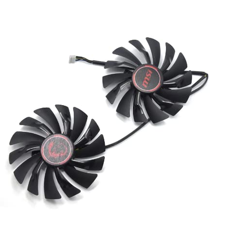 MKIOPNM 95mm PLD10010S12HH 4PIN GPU Cooling Fan - Compatible with GTX 960, GTX 970, GTX 950, GTX 1060 & RX 470 Graphics Cards - High Performance PC Gaming Cooling Solution for Enhanced Performance and Overclocking