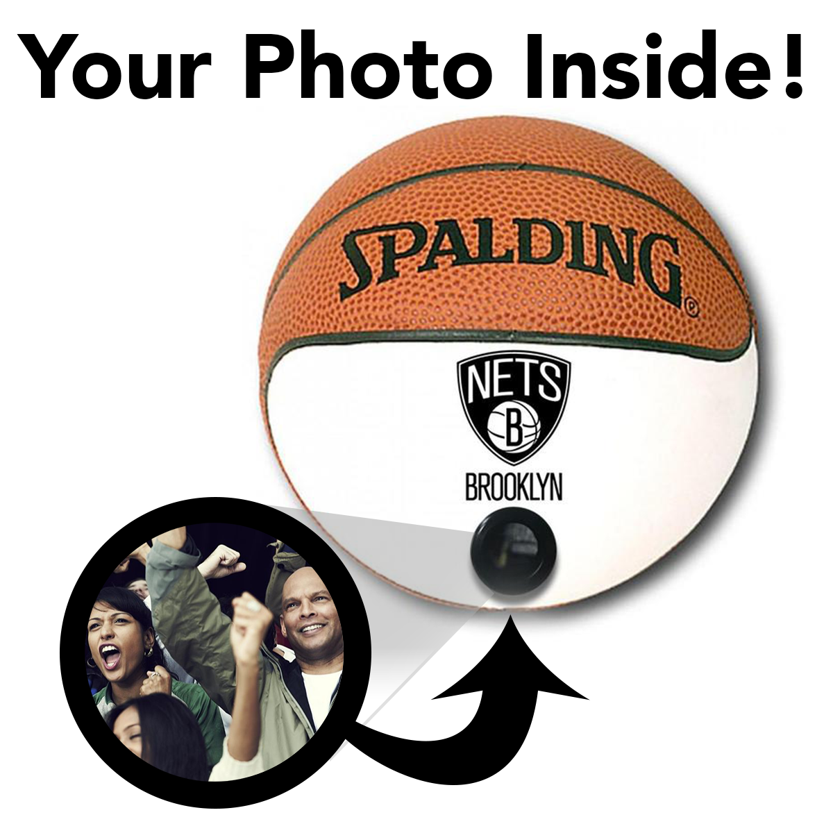 NBA Nets Miniature Basketball Collectible with Picture - Perfect for Sports Fans, Home Decor & Gift Giving