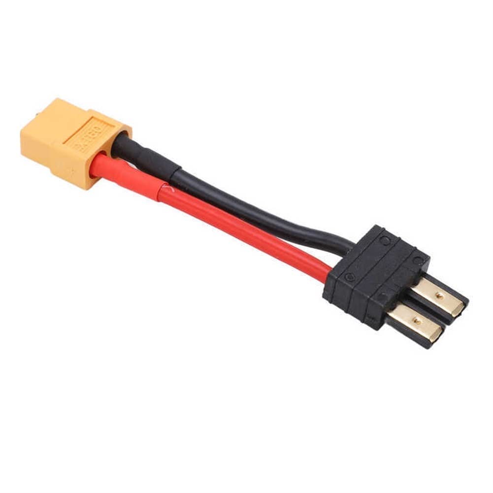 LYunce RC Male to XT60 Cable 14AWG - High Quality Male to Female Connector for RC Cars, Drones, and Aircraft - Durable Power Cable for Hobbyist and DIY Electronics Projects