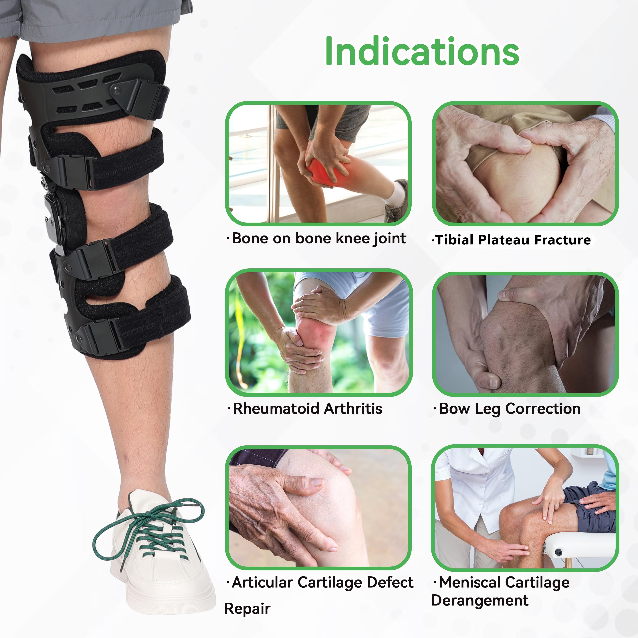 Orthomen Lateral Unloader Knee Brace for Osteoarthritis & Arthritis Pain Relief – Adjustable Support for Bone-on-Bone Joint Degeneration (Right Knee) – Includes Built-in Hex Key – Ideal for Running, Hiking & Daily Mobility