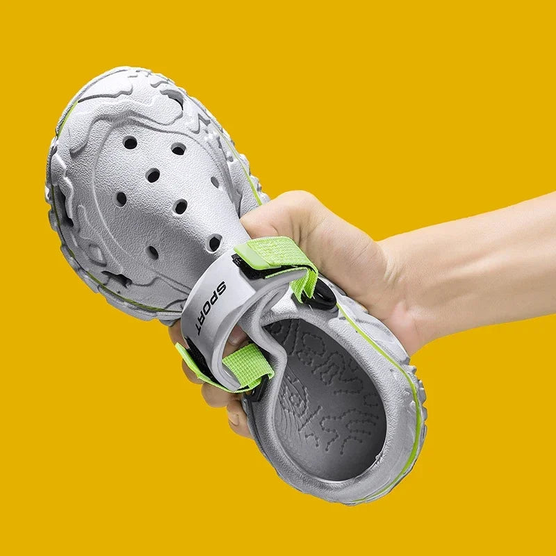 40-47 Summer Men's Sandals - Breathable Outdoor Garden Clogs with Holes, Casual Water Shoes for Men | Comfortable Home Soft Slippers for Beach, Pool, Yard & Relaxation