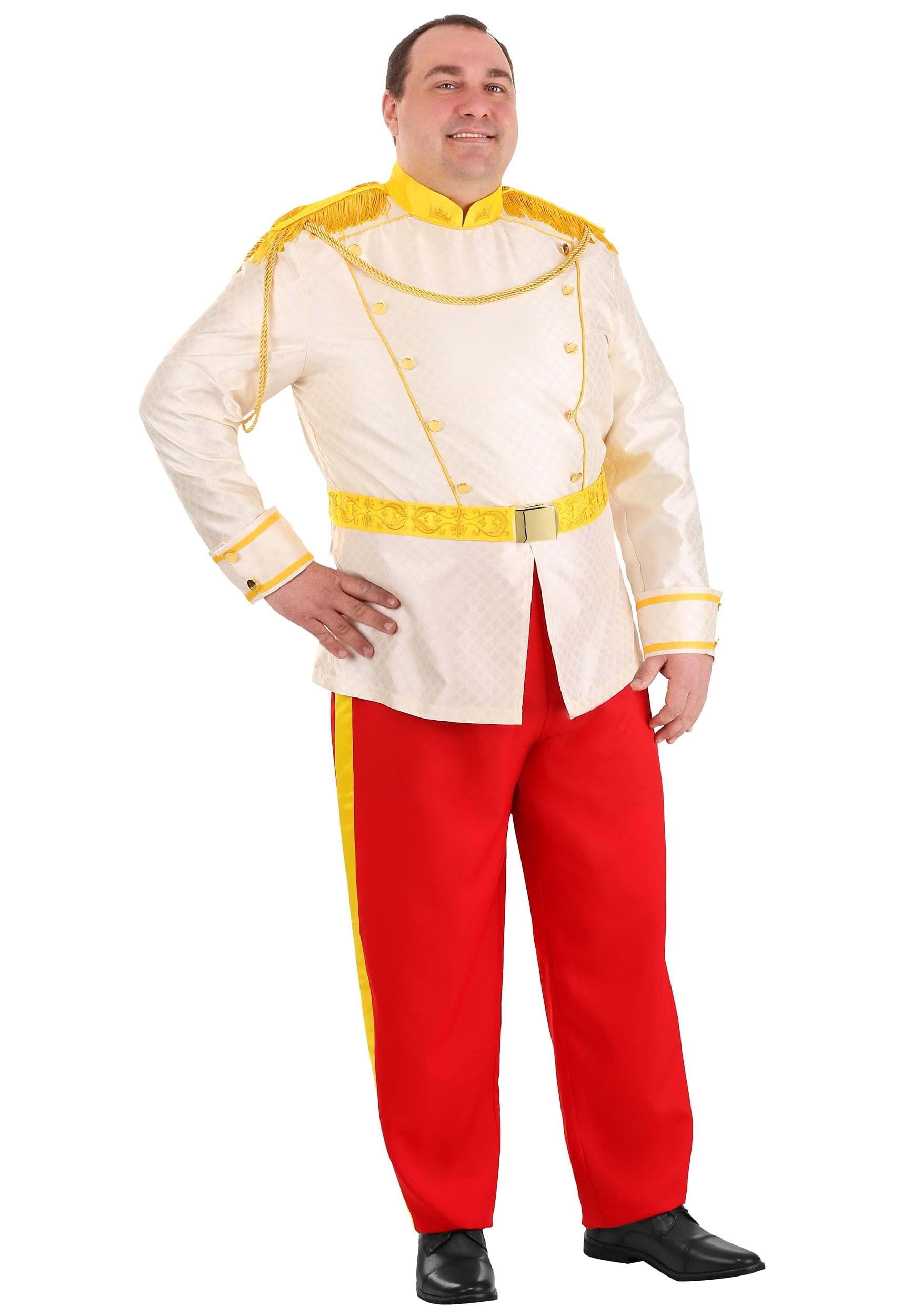 Disney Plus Size Prince Charming Costume for Men - Cinderella Inspired Halloween Outfit | Perfect for Cosplay, Costume Parties & Disney Theme Events