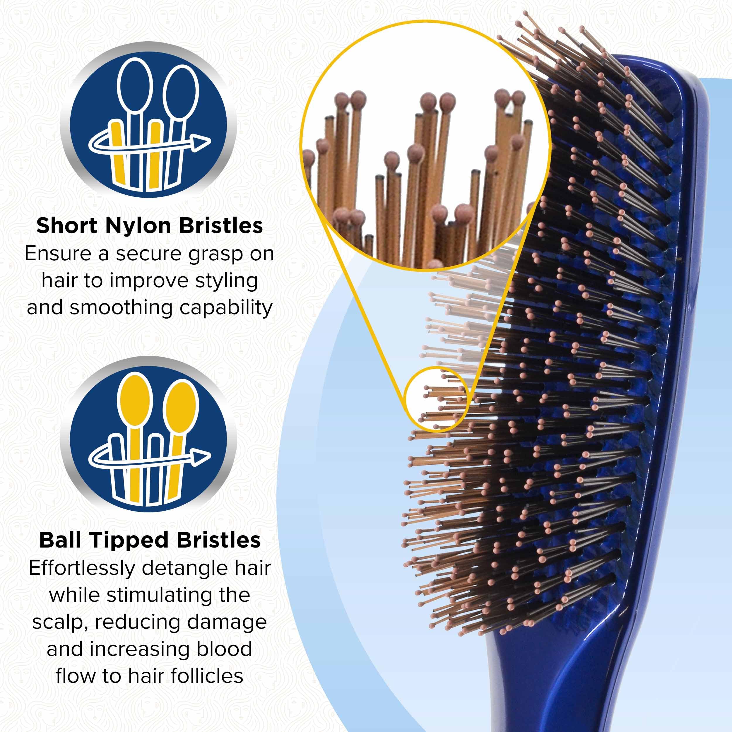 Giorgio Detangling Hair Brush for Men & Women - Gentle Scalp Massager for Thick Hair | Travel & Home Use