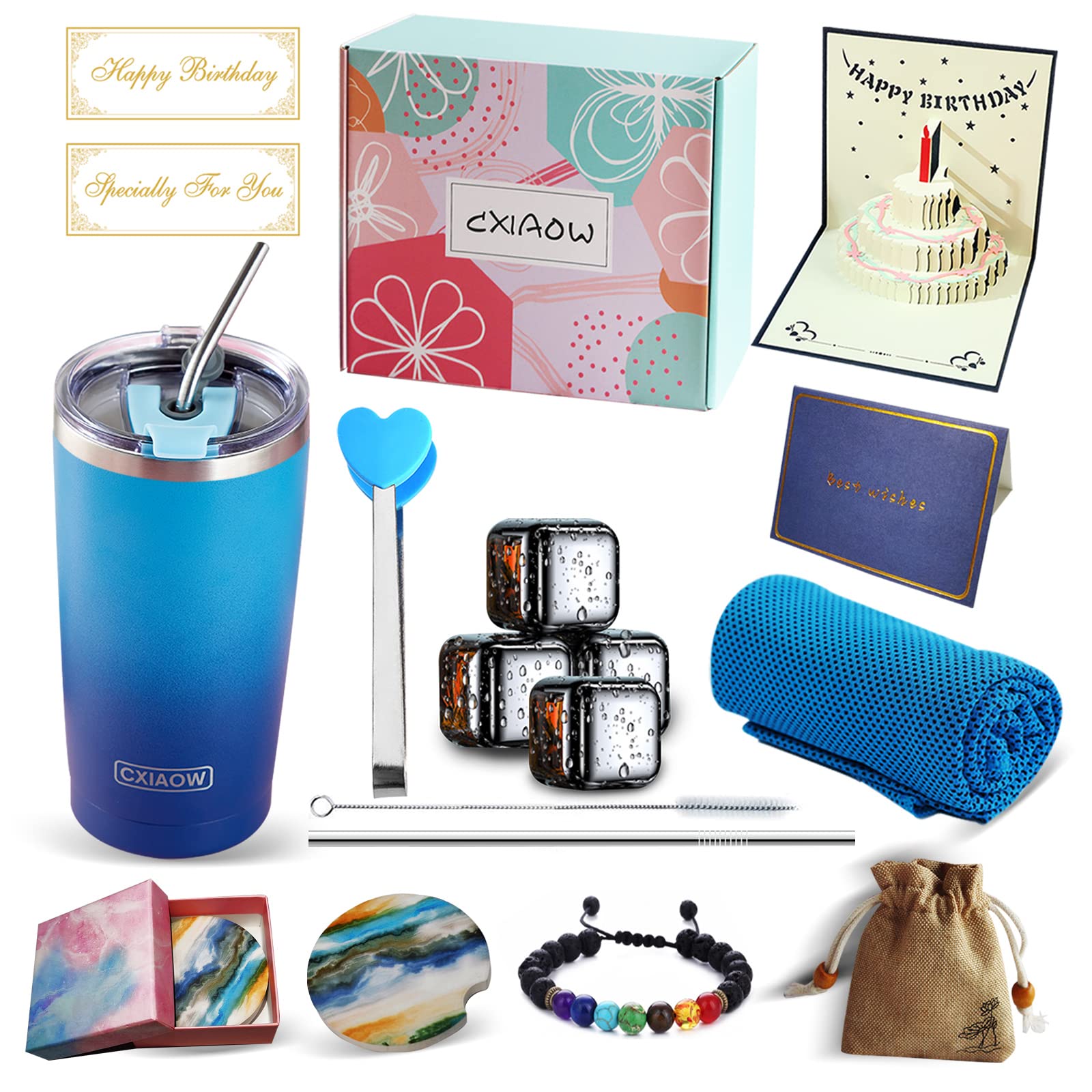 Thoughtful Birthday Gifts for Men - Premium Gift Box Basket for Dad, Husband, Brother, Boyfriend - Unique Thank You Presents - Perfect Birthday Gift from Daughter to Dad or Girlfriend to Boyfriend - Ideal for Anniversaries, Father's Day, Valentine's Day & Special Occasions