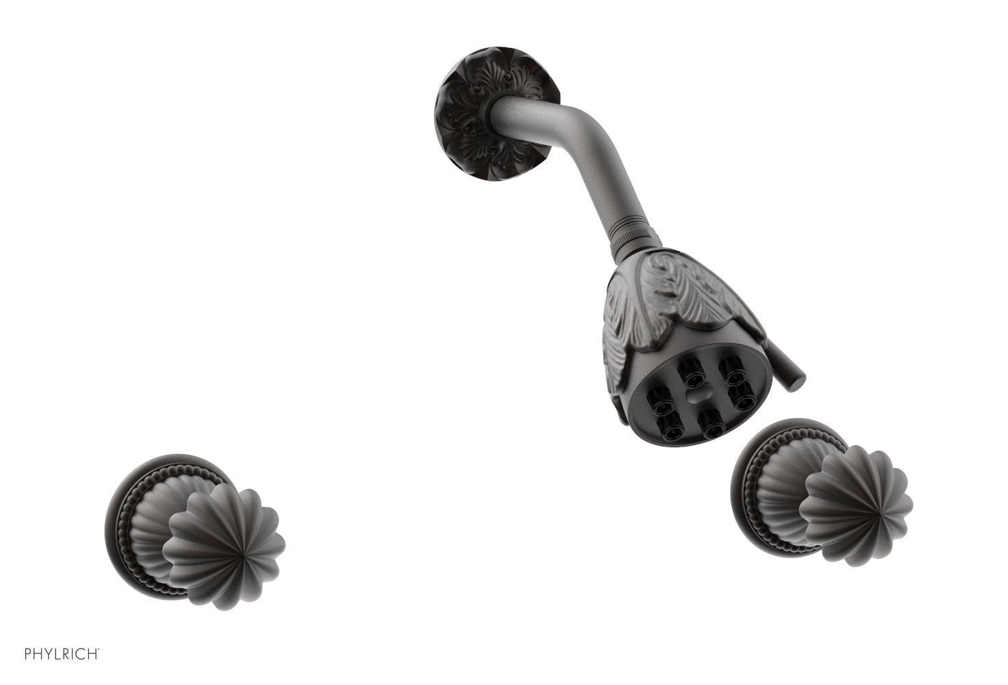 GEORGIAN & BARCELONA Two Handle Shower Set K3361 - Chrome Bathroom Faucet with Cross Handles for Modern & Traditional Home Decor - Perfect for Master Bath, Guest Bath, and Spa-Like Showers