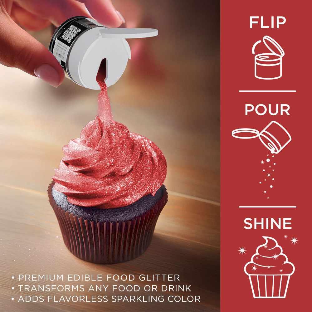 Premium Red Tinker Dust® Glitter Bulk Pack - 1lb Shaker Jar for Arts & Crafts, DIY Projects, Nail Art, Slime Making & Party Decorations