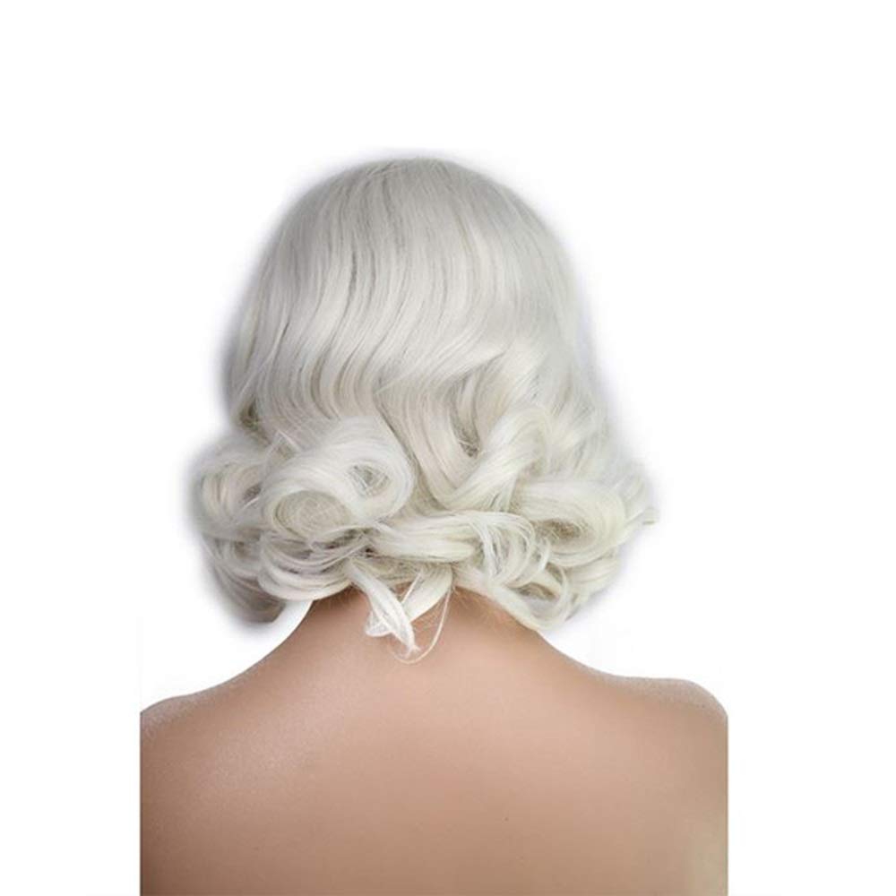 European & American Women's Short Curly Lace Front Wig - Heat Resistant Synthetic Hair - Perfect for Cosplay, Halloween, Parties & Daily Fashion Looks
