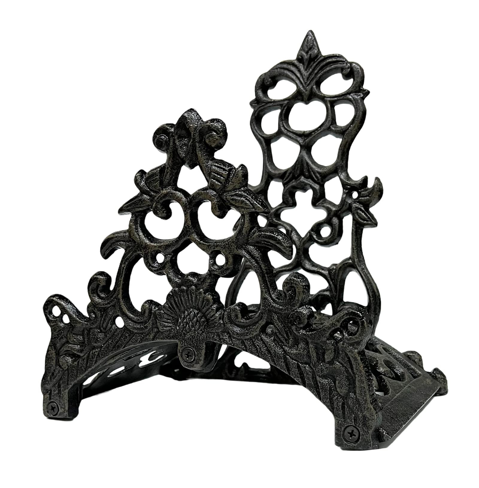 Heavy Duty Cast Iron Garden Hose Holder - Wall Mounted Hose Hanger for 50FT 75FT 100FT Water Pipe Storage | Decorative Yard Hose Butler & Rack Reel | Perfect for Outdoor Garden, Lawn, and Patio Organization