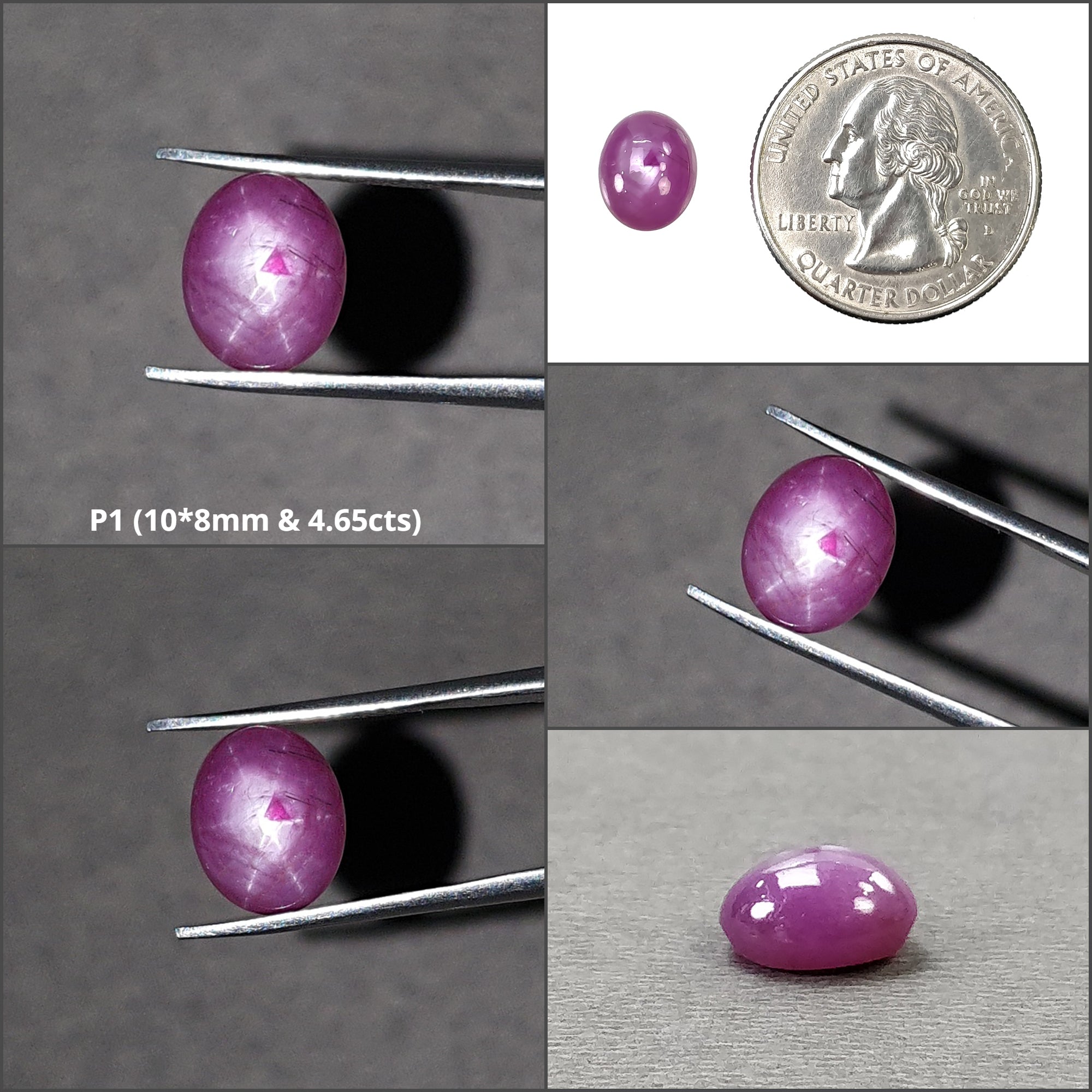 Natural Untreated African Pink Star Sapphire Cabochon - Rare 6-Ray Star Oval Gemstone for Jewelry Making & Collectors | Perfect for Rings, Pendants & Healing Crystals