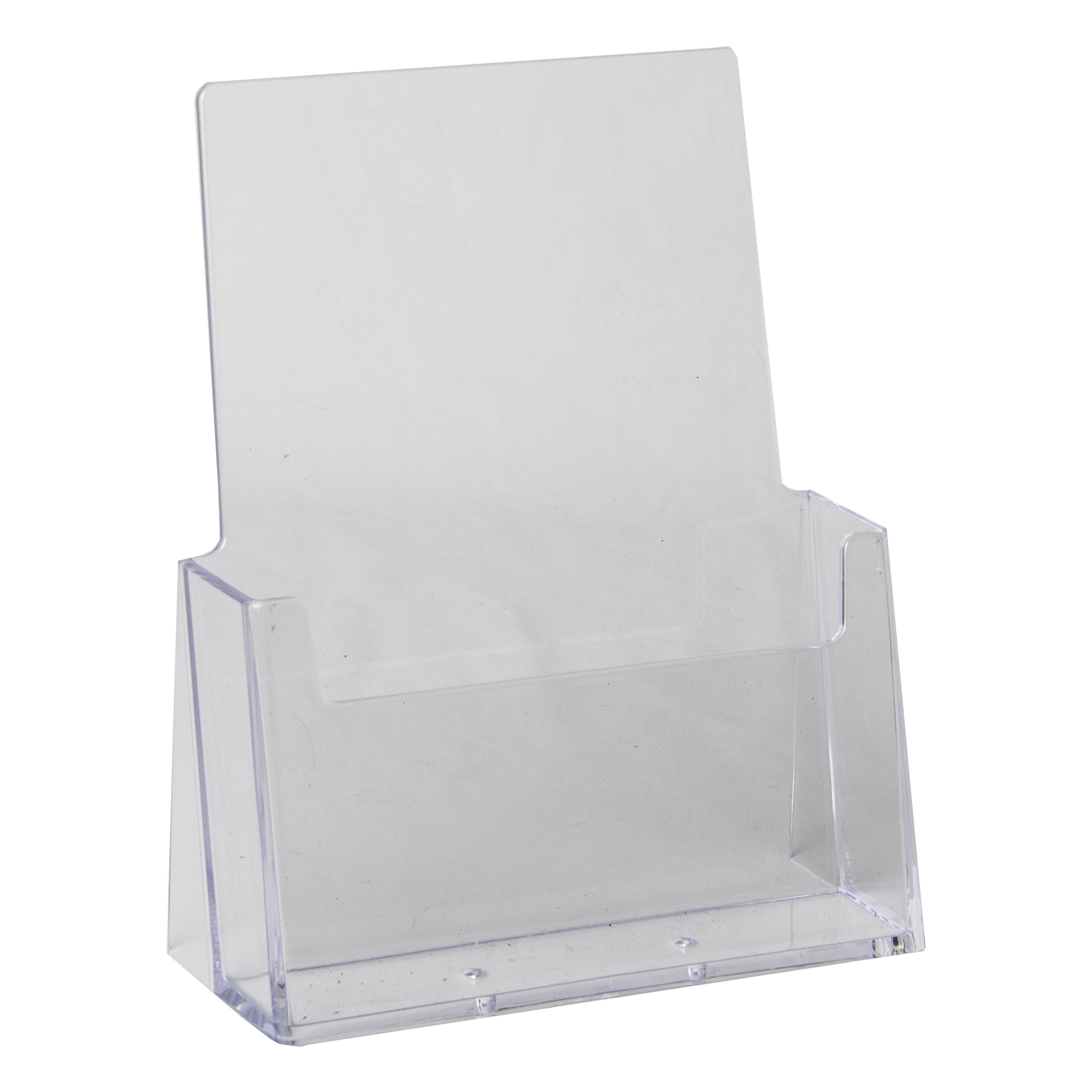 Clear-Ad Acrylic Slant Back Bifold Brochure Holder 6x9 Inches - Half Page 6