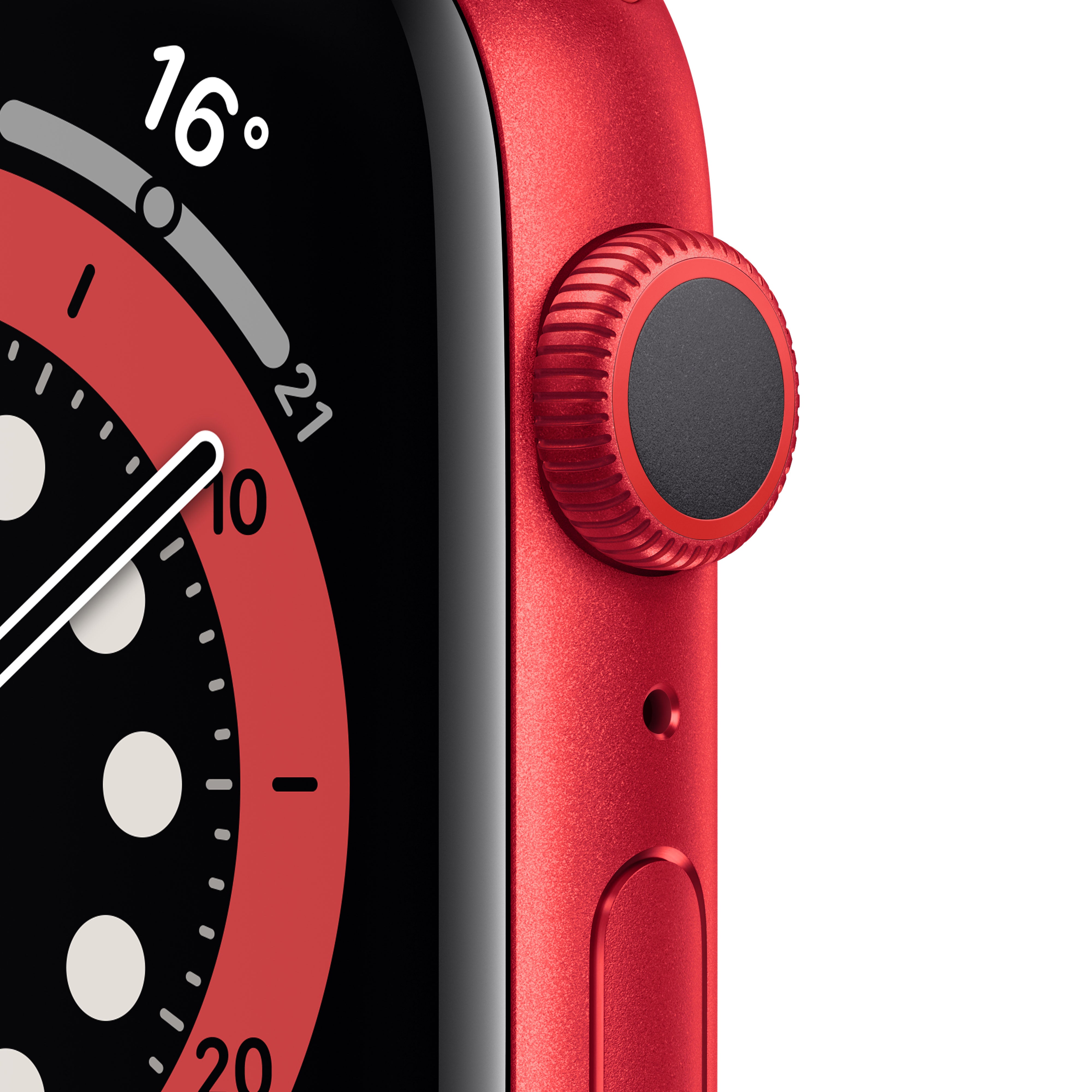 Apple Watch Series 6 GPS 44mm Aluminum Case with Red Sport Band - Fitness Tracking, Heart Rate Monitor & Water Resistant for Running, Swimming & Daily Activities