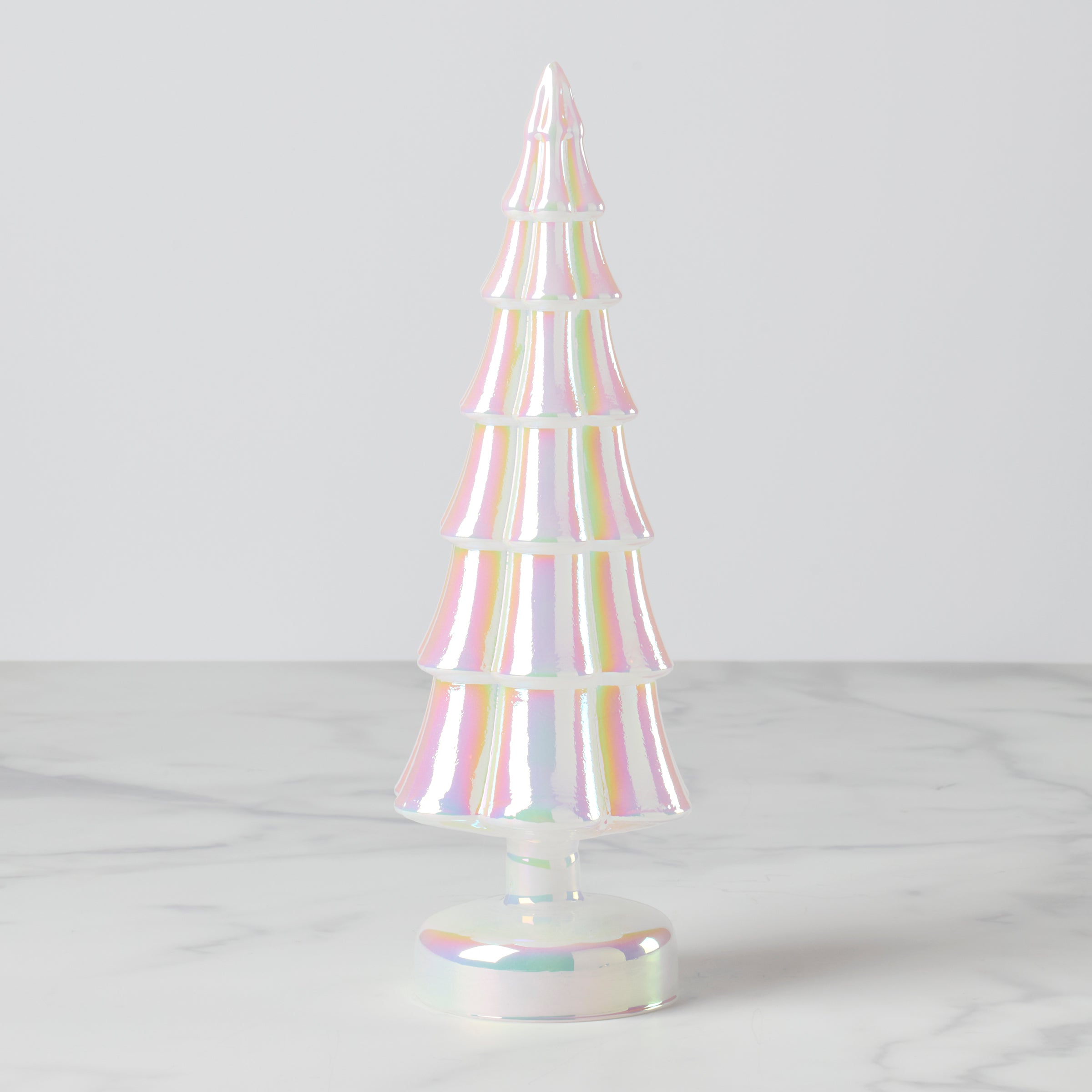 LED Illuminated Pearl Glass Holiday Tree - Elegant Christmas Decor for Home, Office & Party