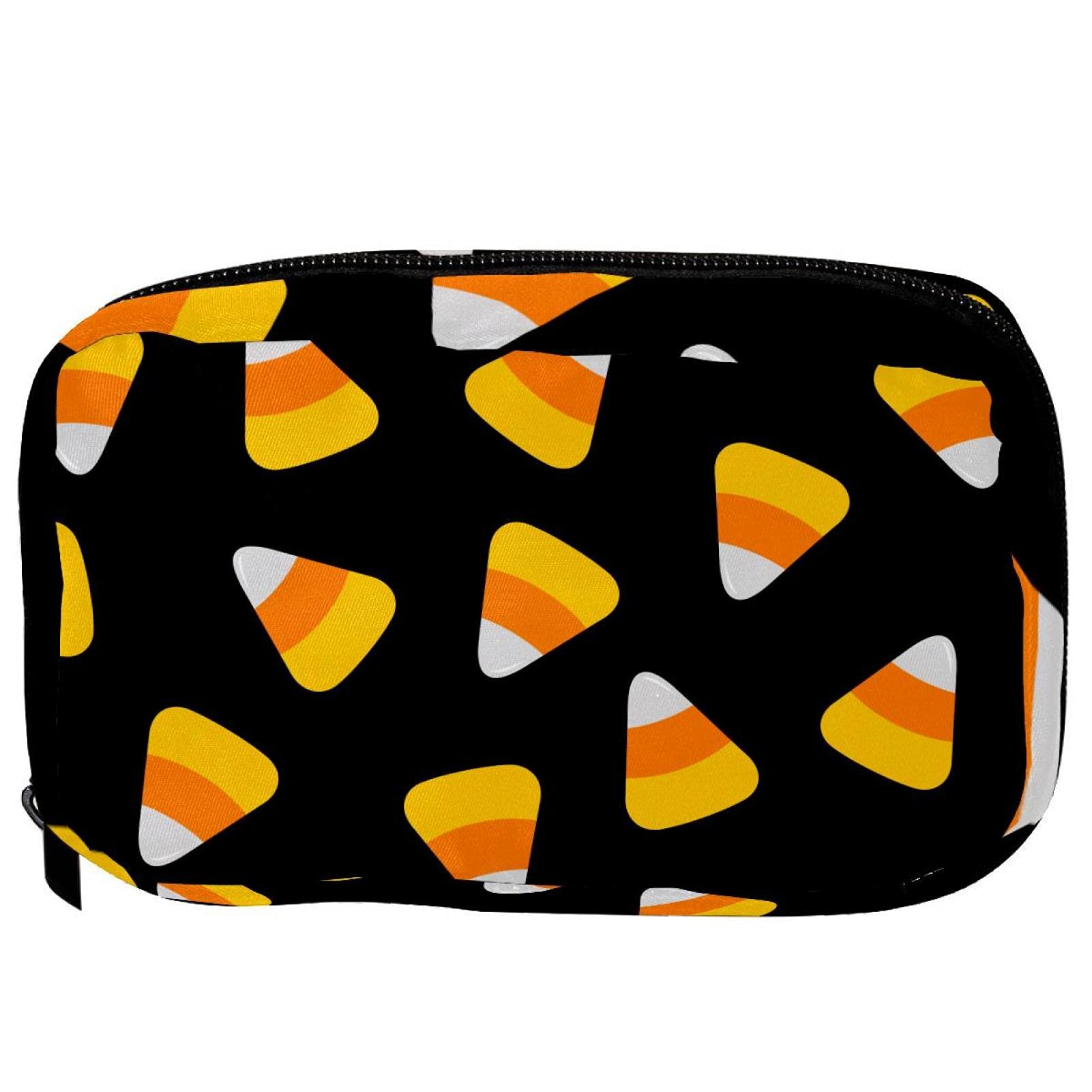 Halloween Candy Corn Toiletry Bag - Women's Travel Cosmetic Pouch for Makeup & Pencils