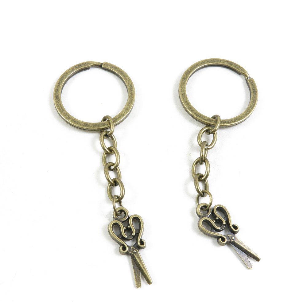 Fashion Jewelry Keychain - Bulk Wholesale Key Rings for Car Keys, Door Keys & Key Tags | Durable & Stylish Key Holder for Everyday Use, Gifts & Organization (I9KO9 Scissors)