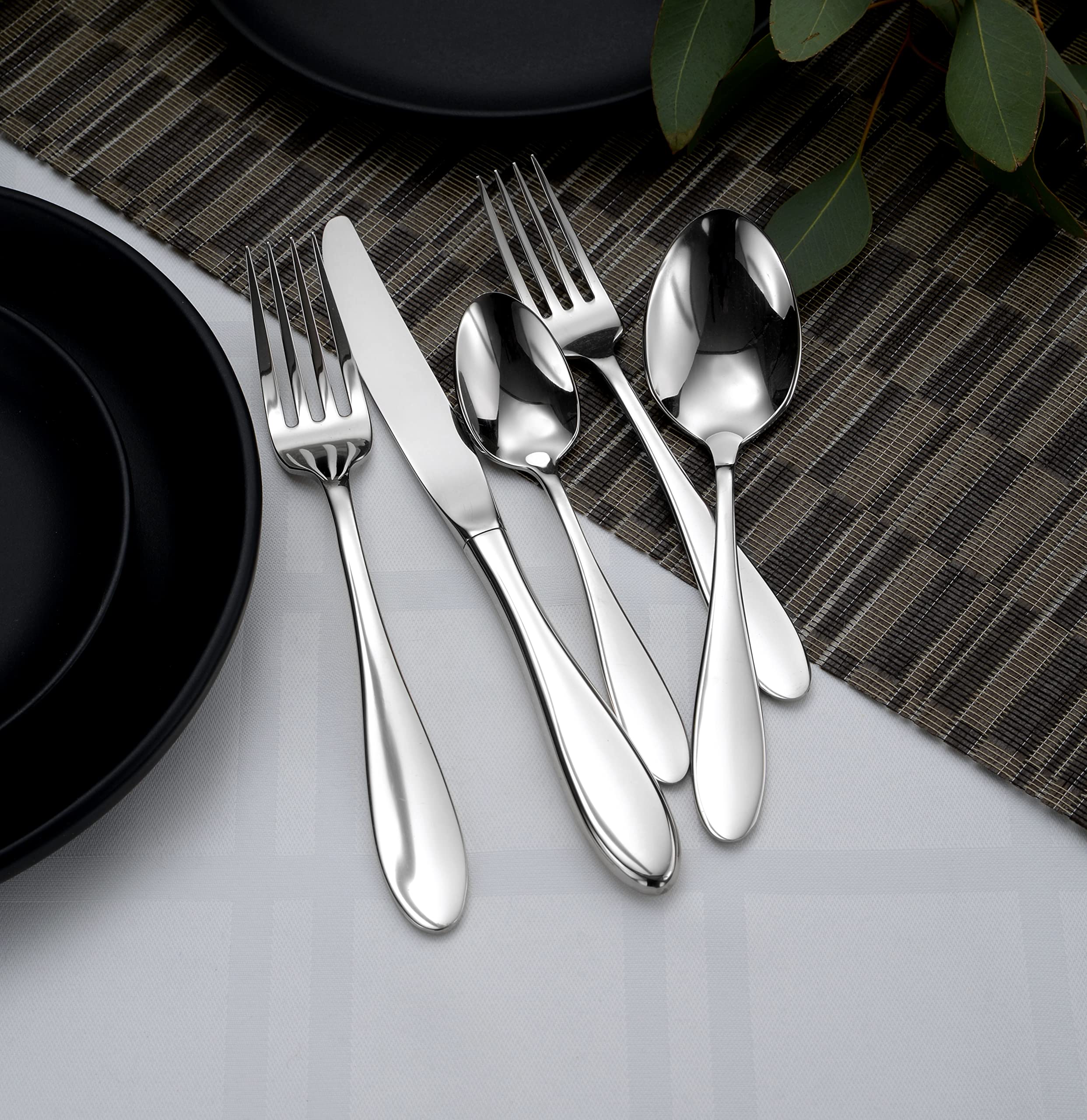 Betsy Ross 20-Piece Flatware Set for 4 - Premium Stainless Steel Silverware Made in USA - Perfect for Dinner Parties, Holidays & Everyday Dining