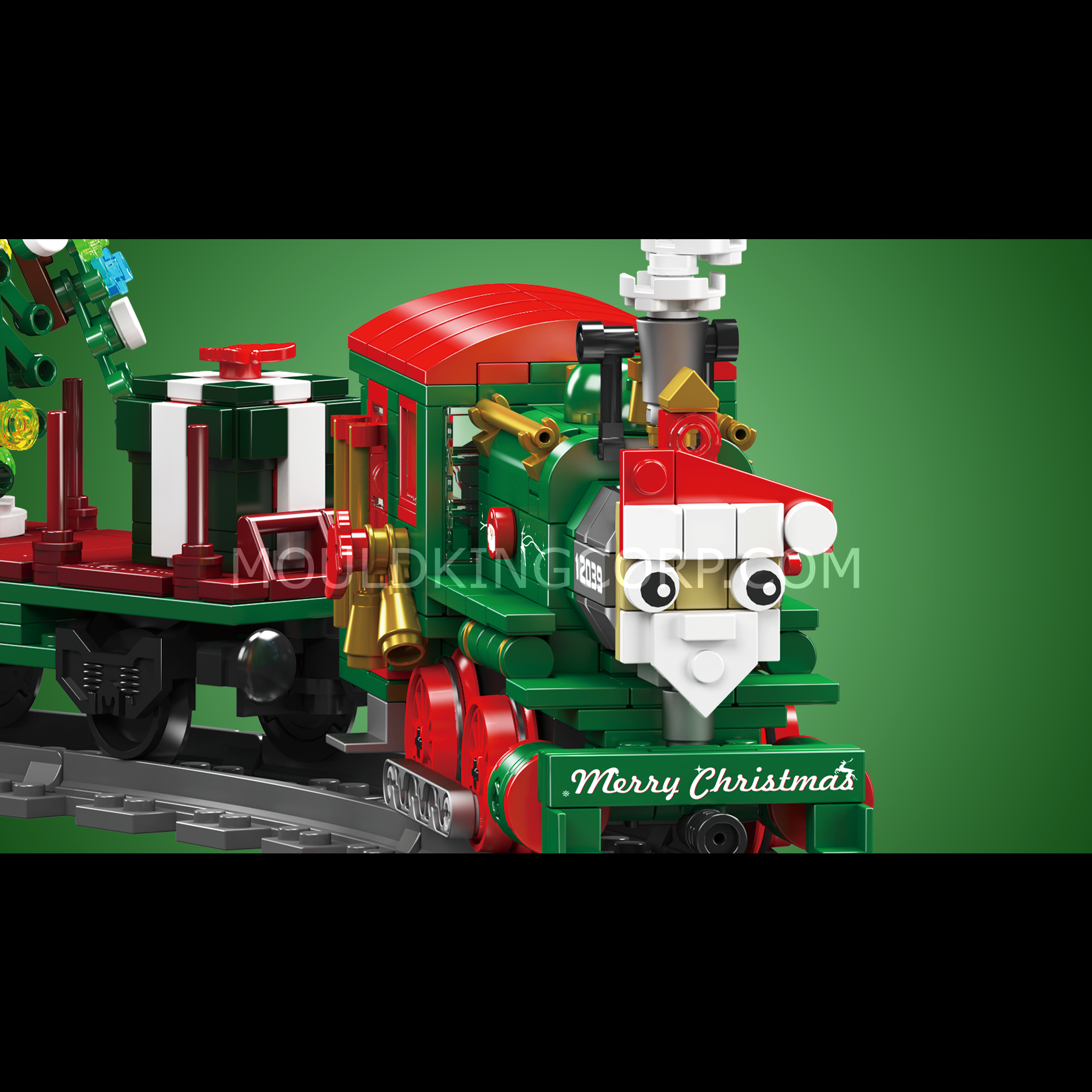 Mould King 12039 Christmas Train ESU KG230 Diesel Locomotive Building Kit - 922 Piece Model Train Set for Holiday Decor & STEM Learning | Perfect for Christmas Displays, Train Enthusiasts & Educational Toys