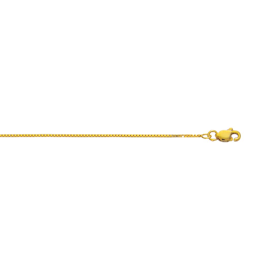 10K Gold 0.78mm Classic Box Chain Necklace for Men & Women - Durable Fine Jewelry for Everyday Wear, Gifts & Special Occasions