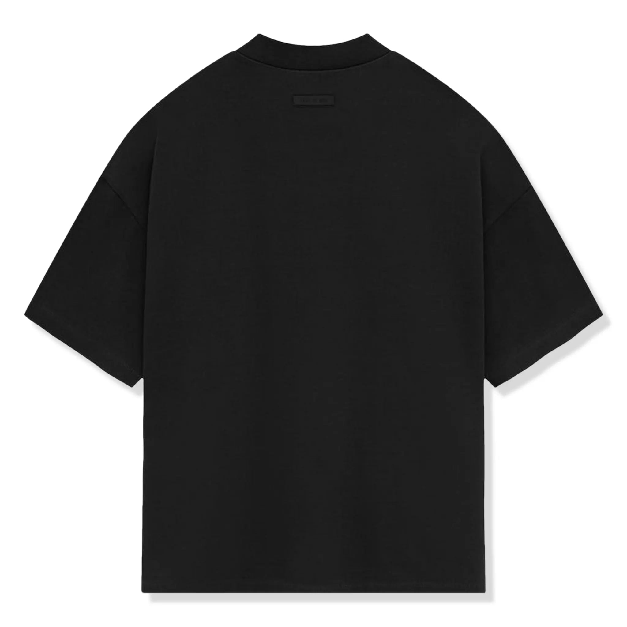 Fear Of God Essentials Heavy Jersey Crewneck T-Shirt for Men - Jet Black Cotton Tee - Casual Streetwear & Layering Essential for Everyday Wear
